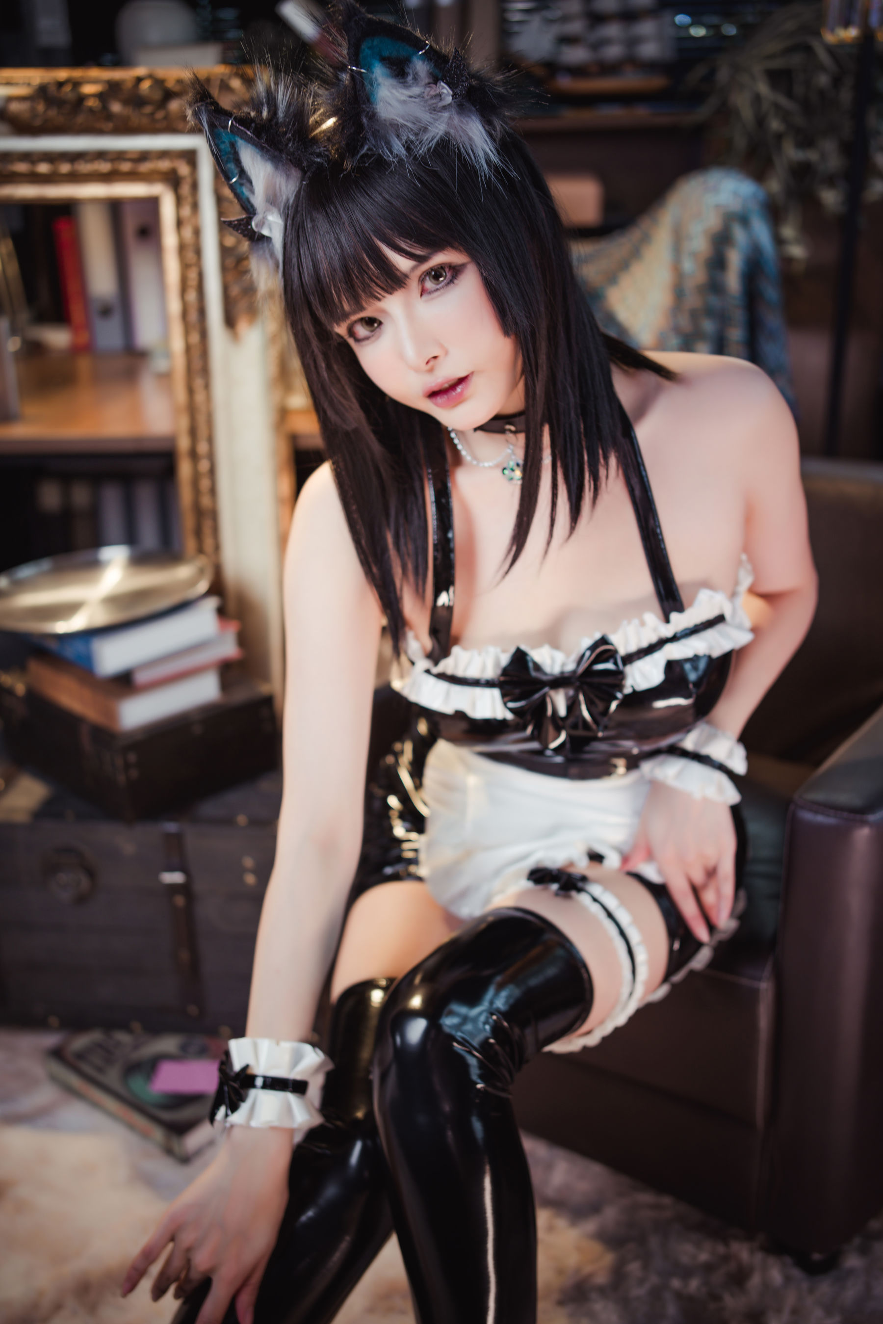 秋和柯基(夏小秋秋秋)  猫女仆 Cosplay-第39张