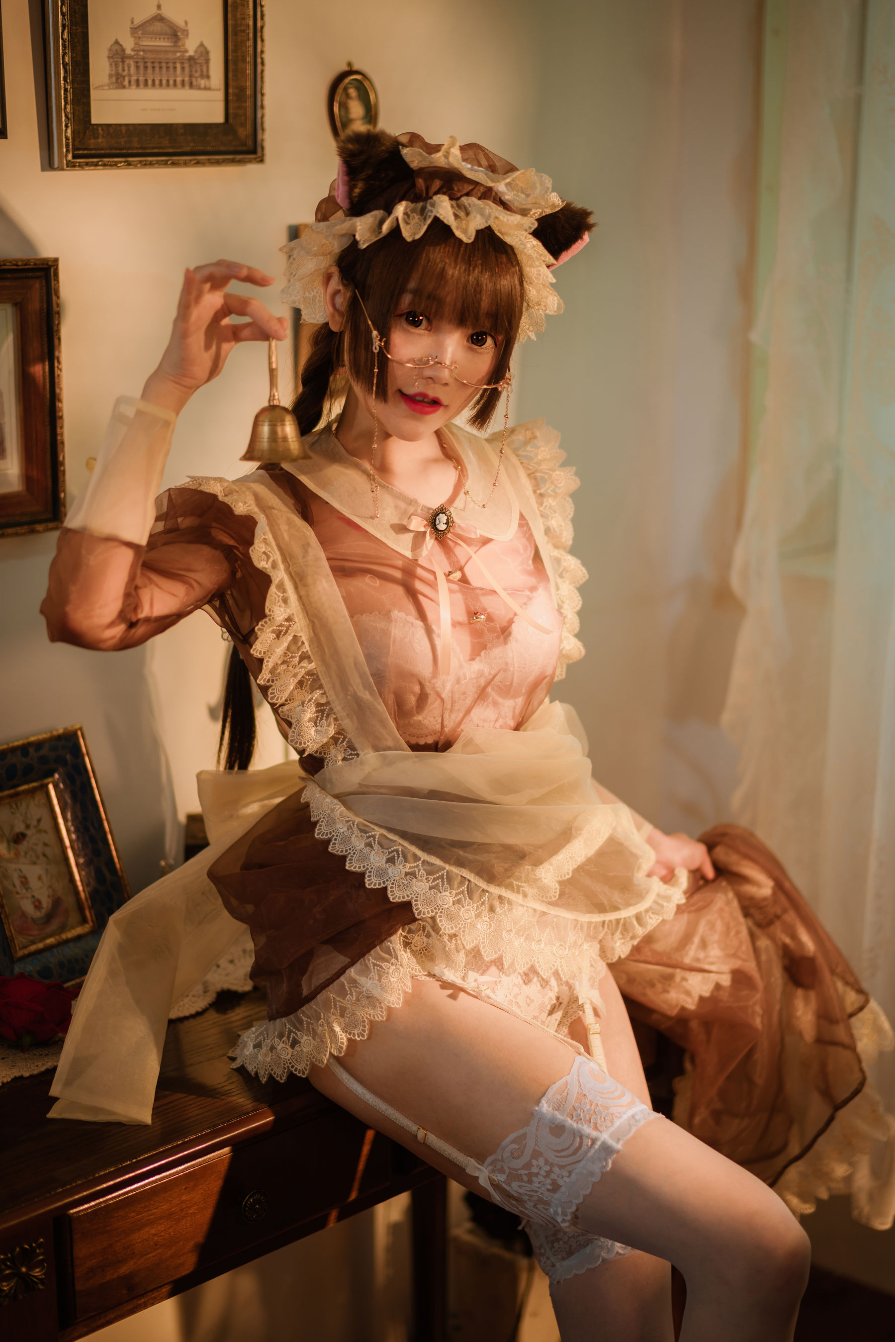 COS少女星野咪兔 透明女仆 Cosplay-第44张