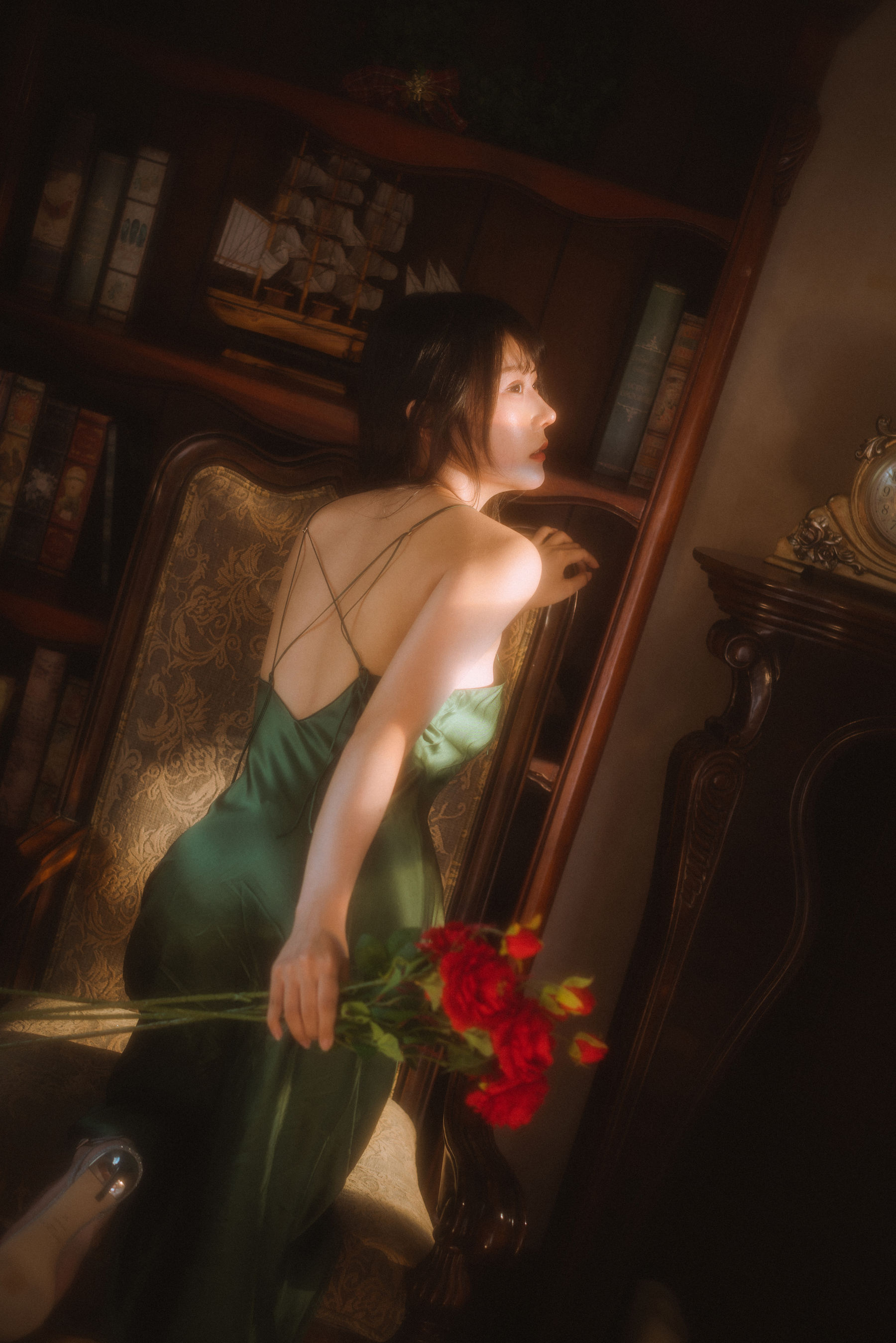 香草喵露露 – 杨枝甘露 绿色连衣裙 Cosplay-第13张