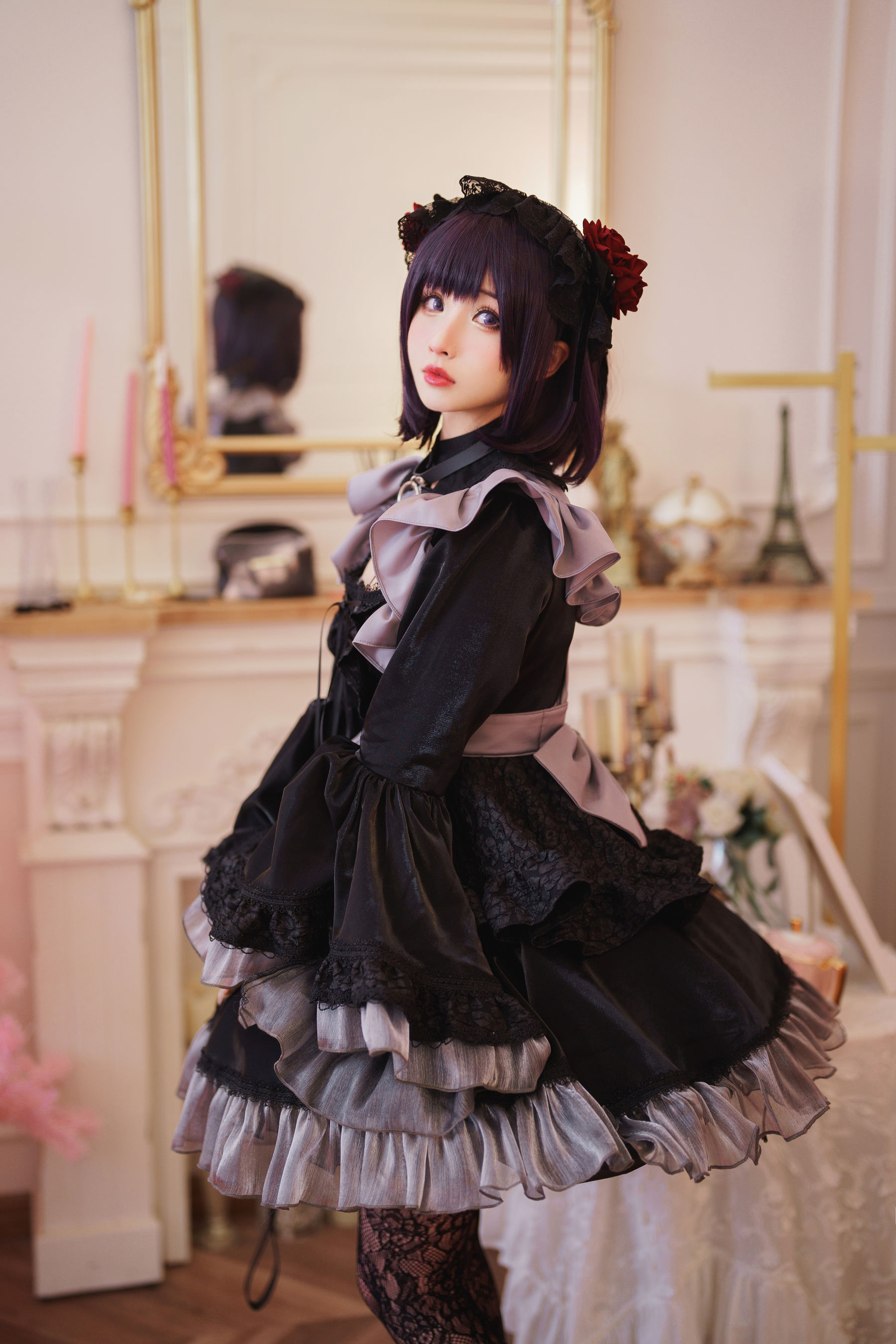 COS福利rioko凉凉子(肉扣热热子) – 黑江雫 耻辱俱乐部 小雫 Cosplay-第33张