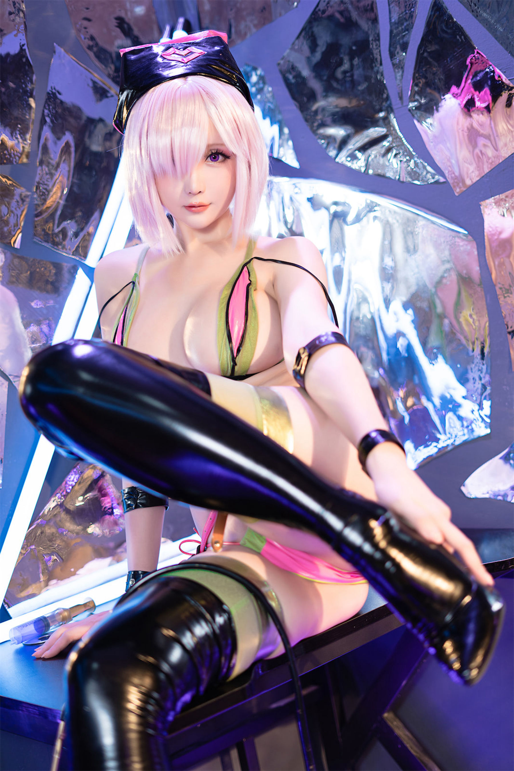 Coser小姐姐星之迟迟 – 玛修同人护士 Cosplay-第5张
