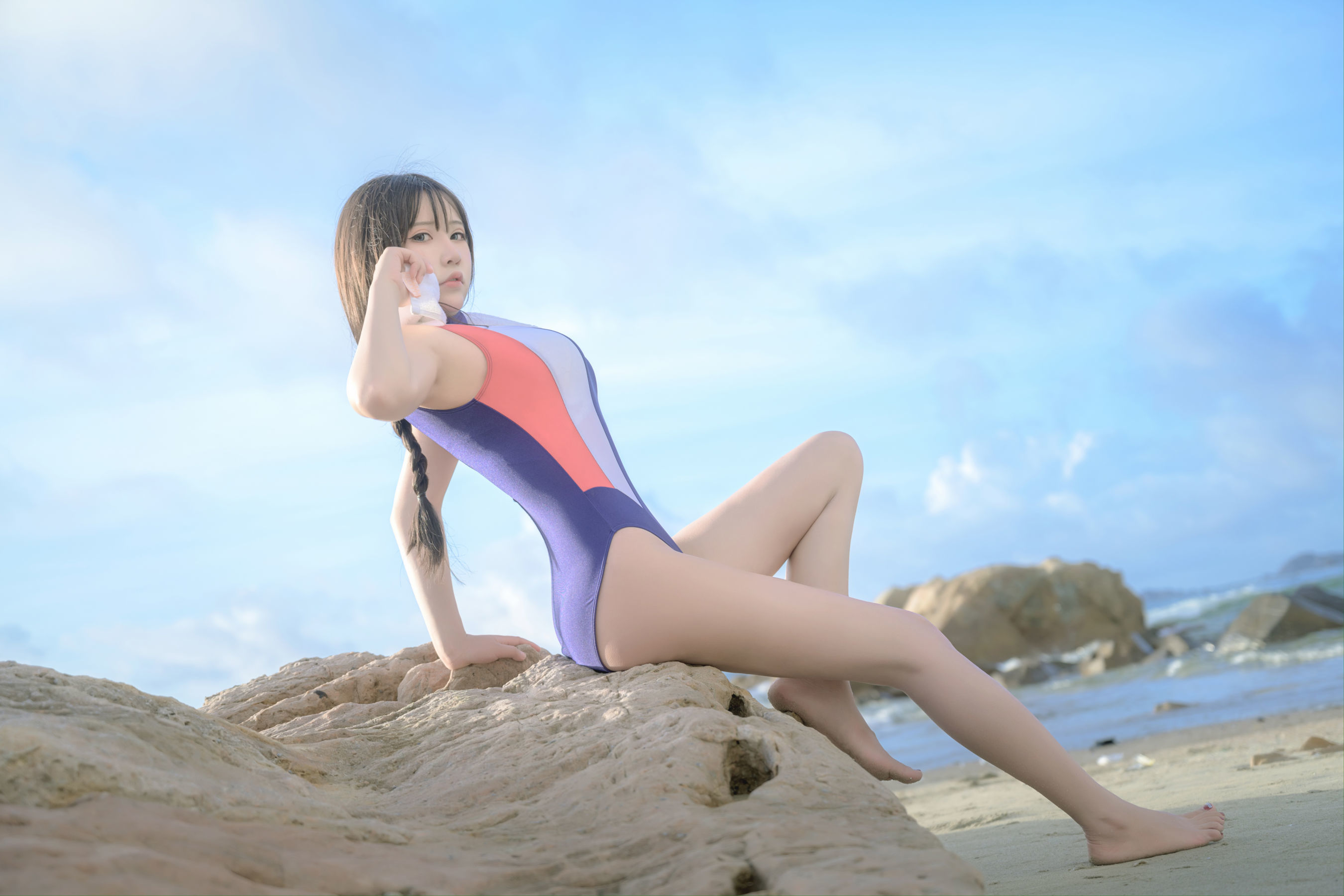 二次元妹子抱走莫子aa – 竞技泳衣 Cosplay-第7张