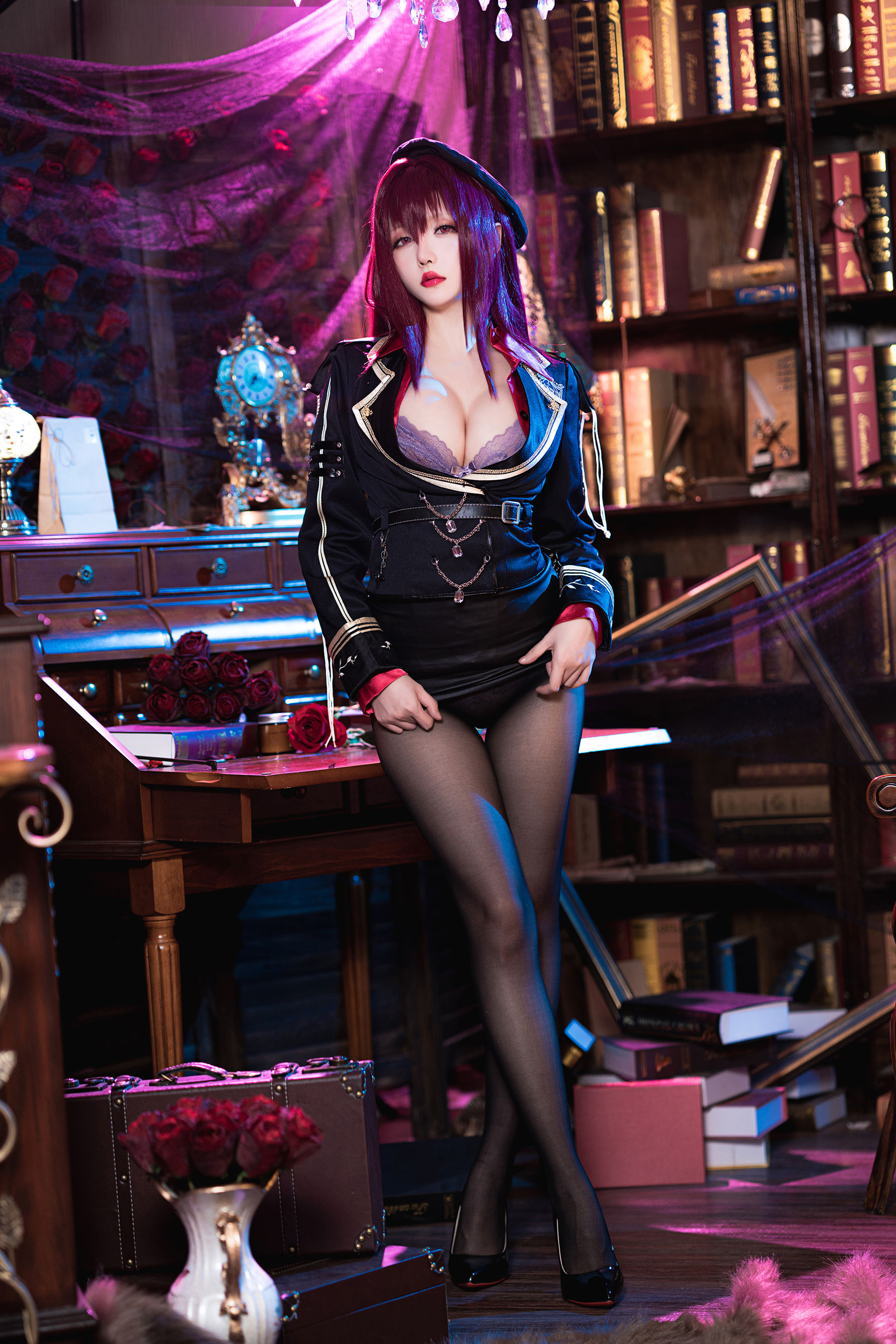 Coser小姐姐星之迟迟 – 斯卡哈-真红教枪 Cosplay-第6张