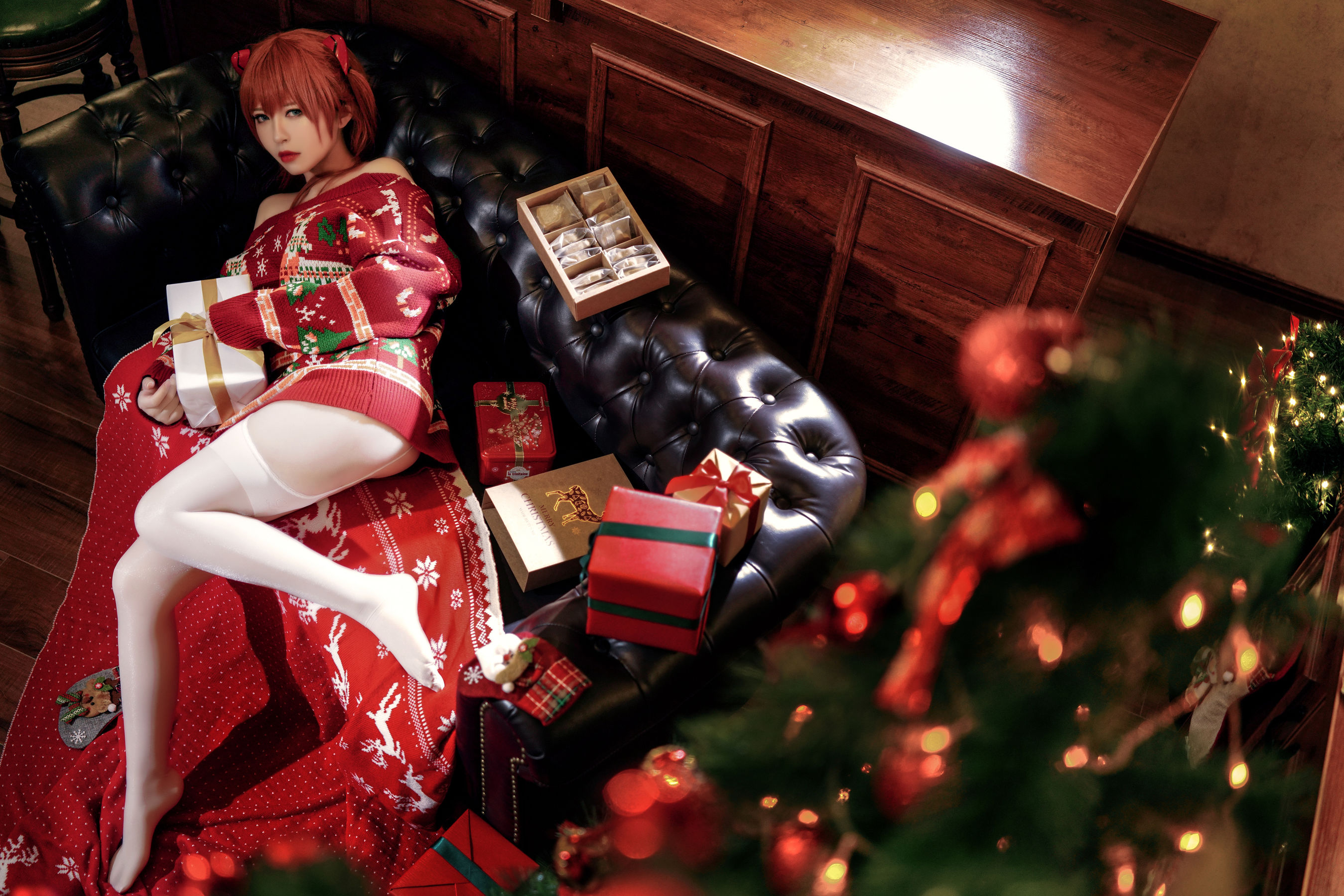 半半子 – 式波・ASUKA Christmas Cosplay-第9张