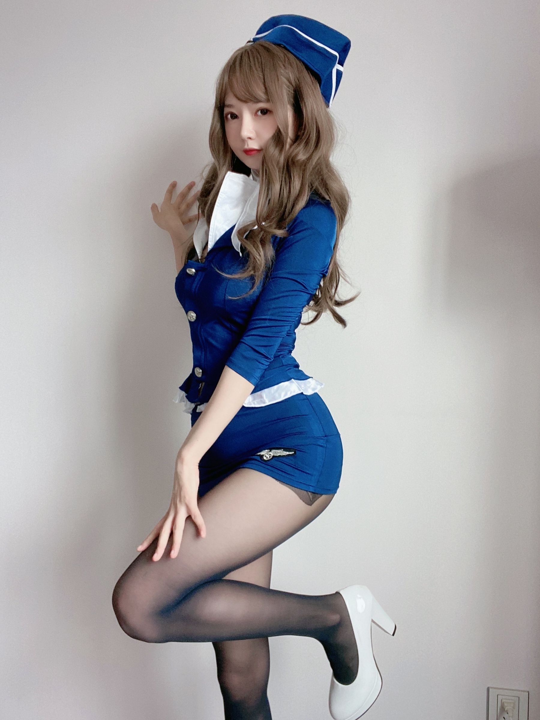 51酱 – 蓝色制服装 Cosplay-第12张