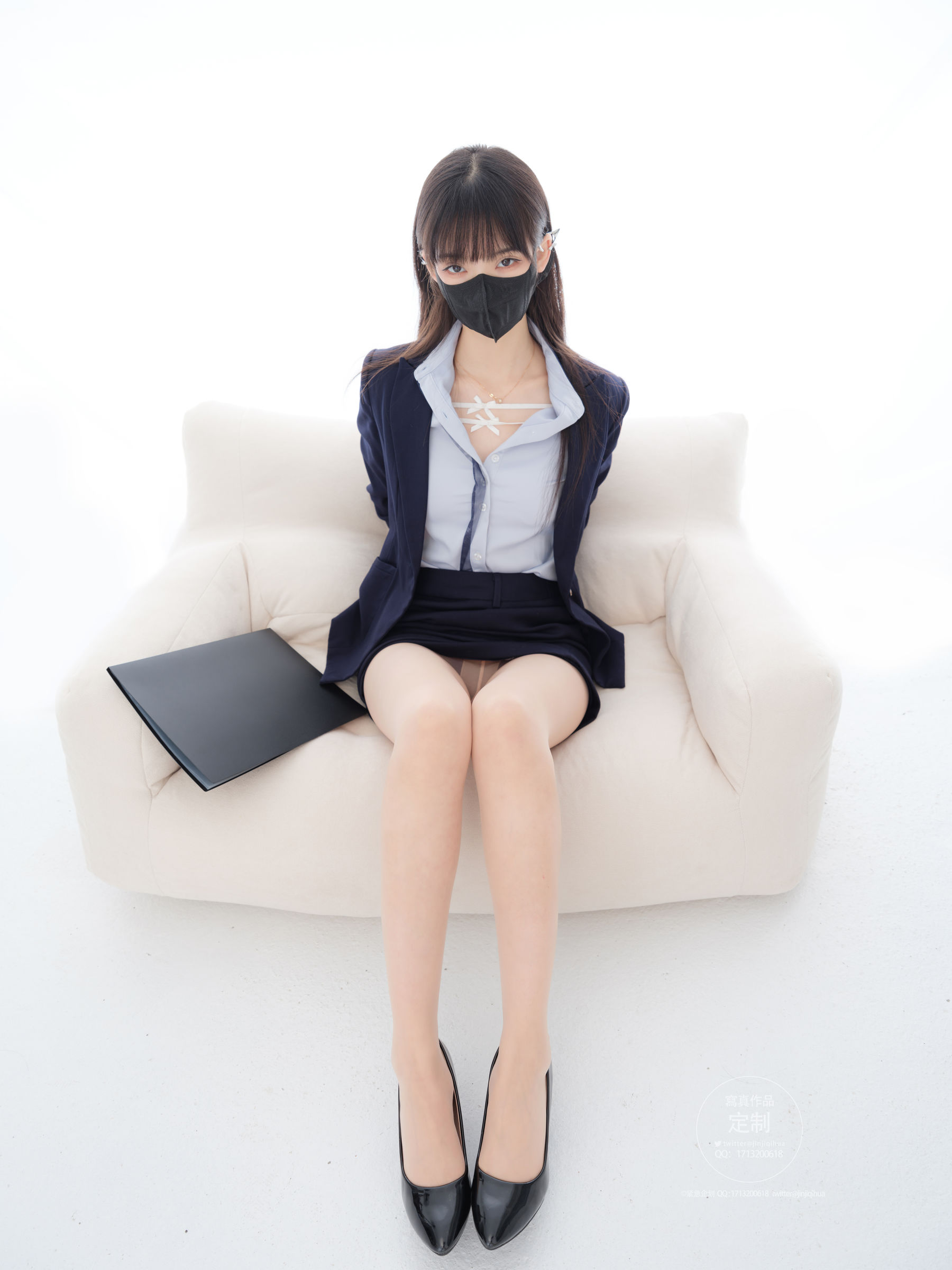 [紧急企划] EX-002 见希w 肉丝OL Cosplay-第20张