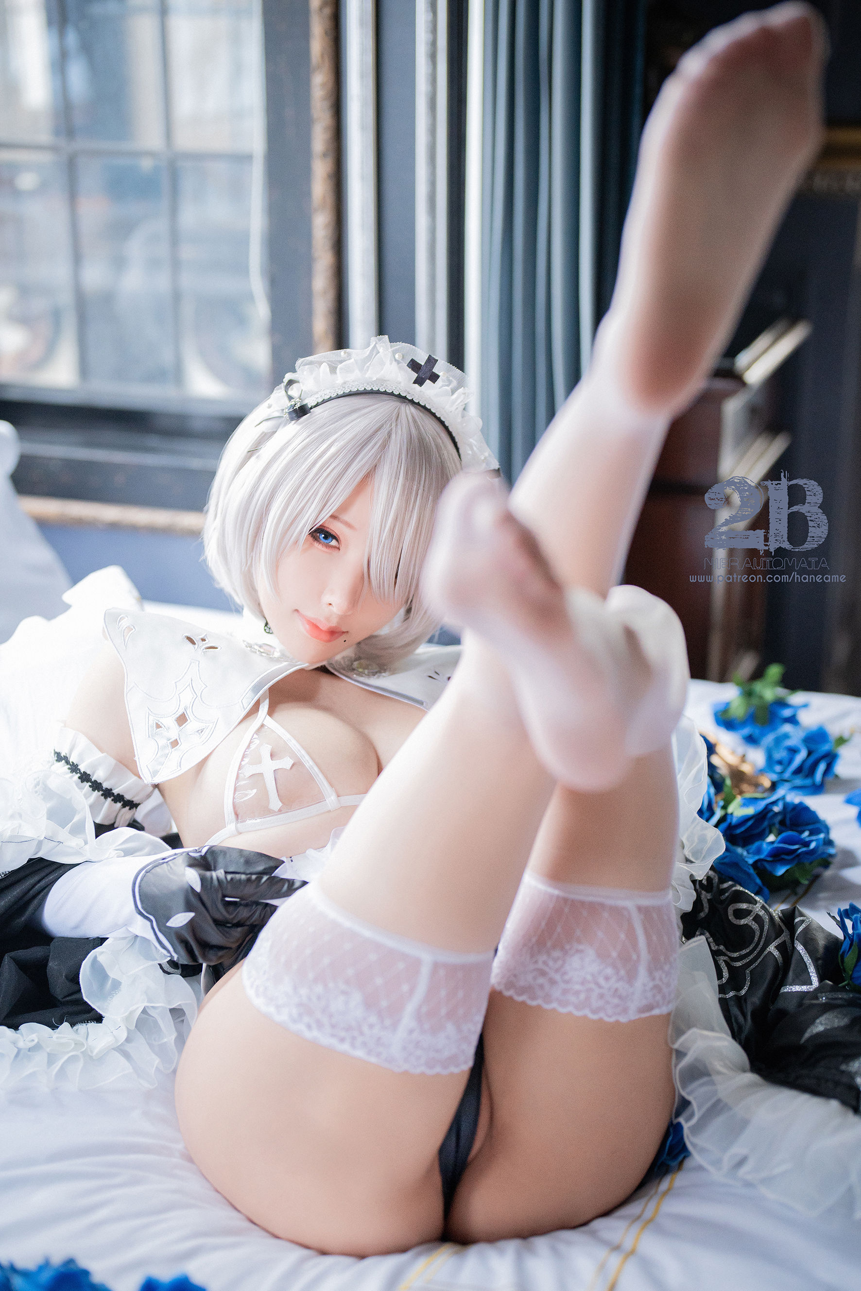 Hane Ame 雨波写真 – Nier 2B Maid Cosplay-第17张