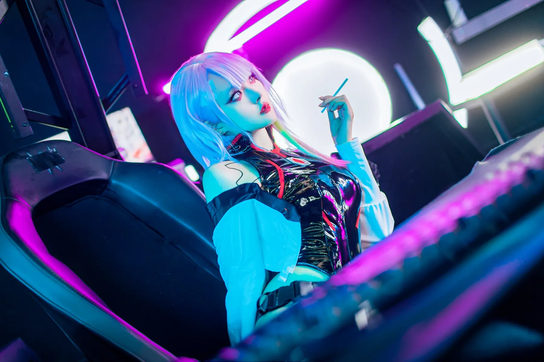 Natsuko夏夏子 – 赛博朋克边缘行者Lucy Cosplay-第9张