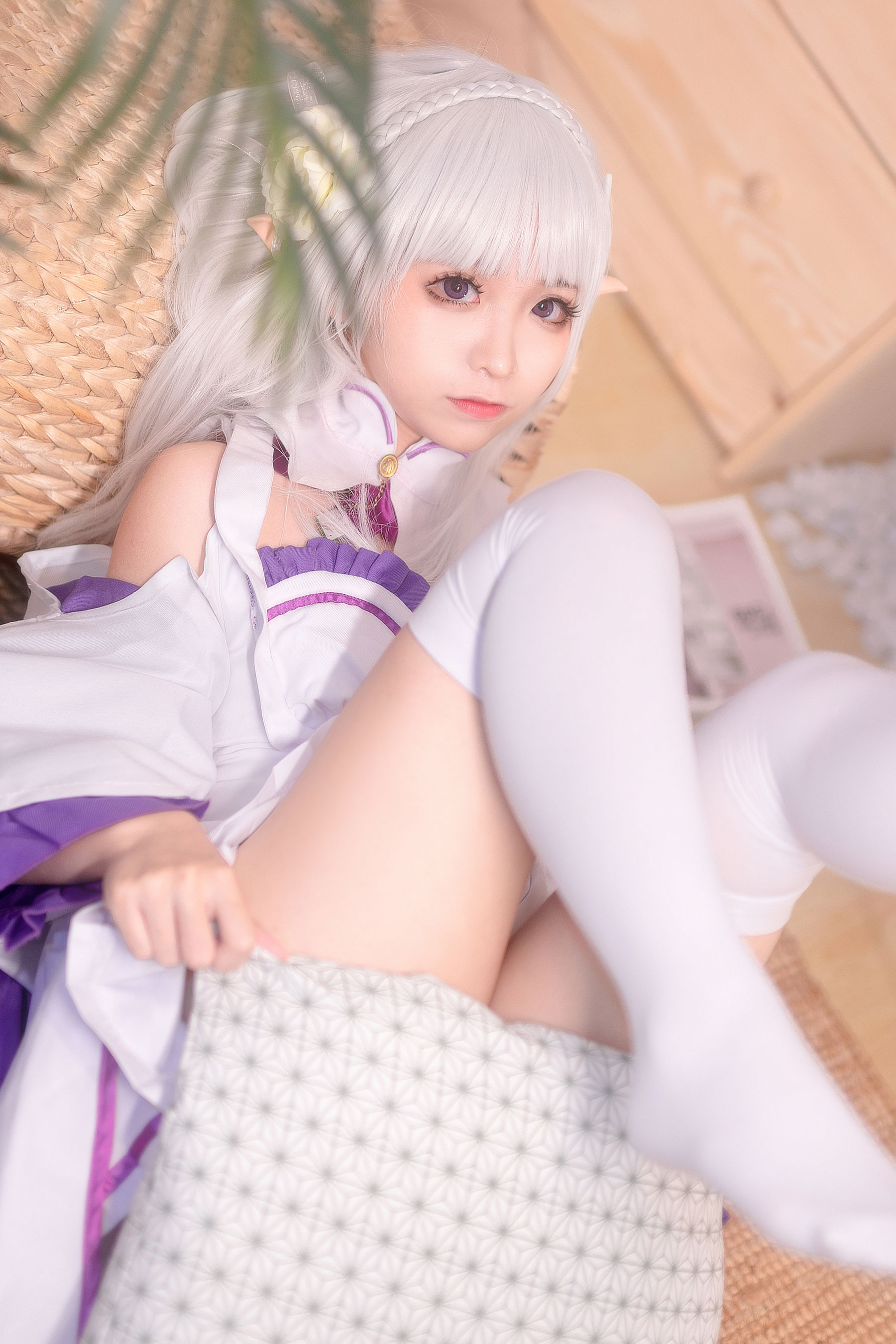 动漫博主蠢沫沫 艾米利亚 Cosplay-第3张