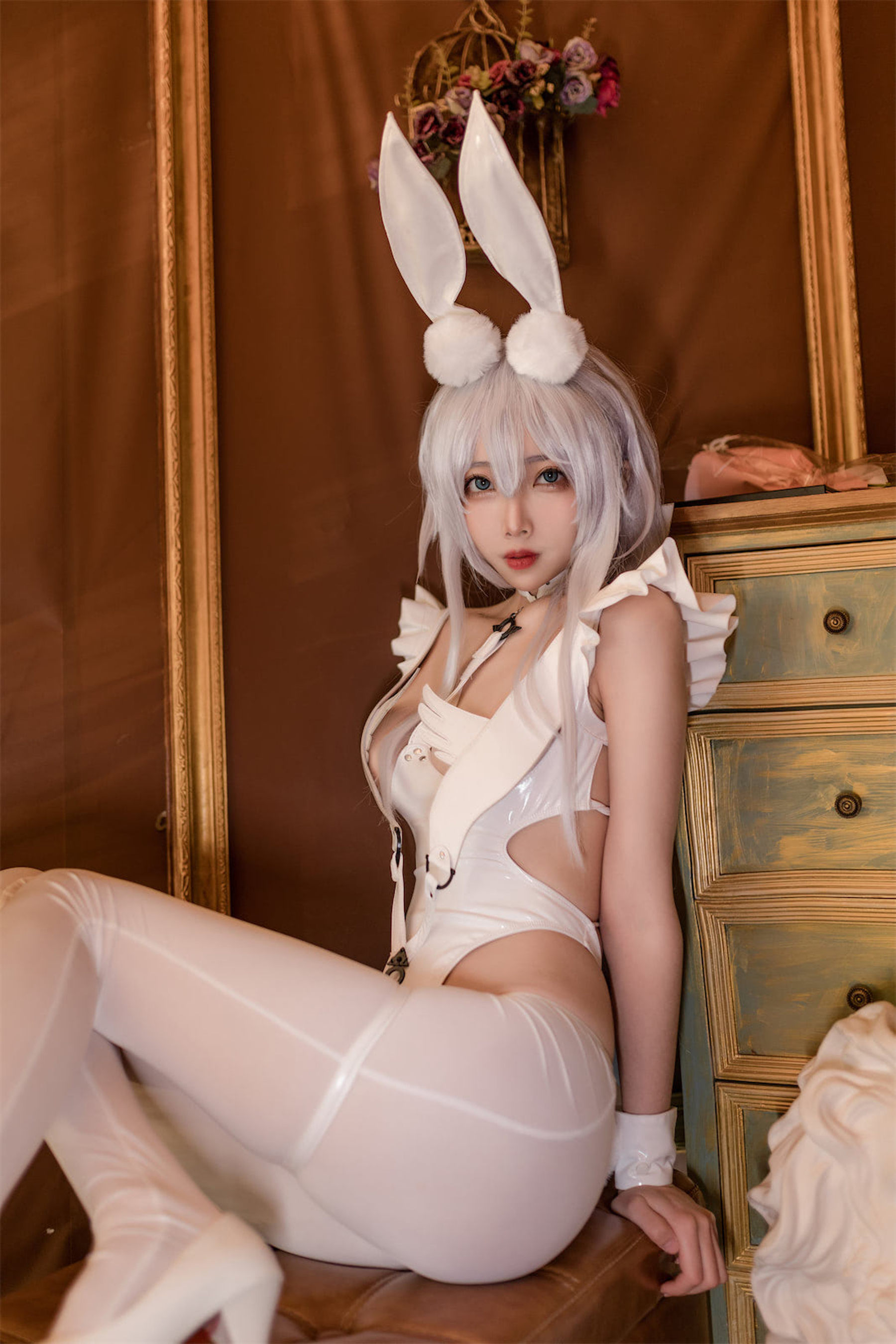 杏仁曲奇 – 碧蓝航线 恶毒白兔 Cosplay-第13张
