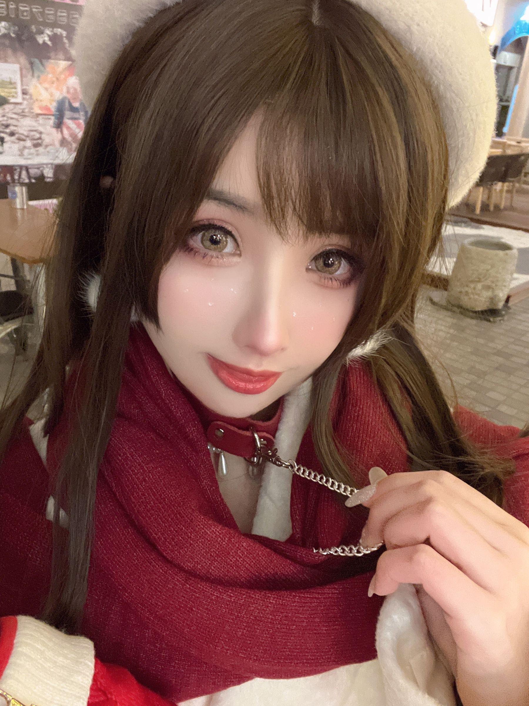 COS福利rioko凉凉子(肉扣热热子) – 圣诞麋鹿套装 Cosplay-第9张