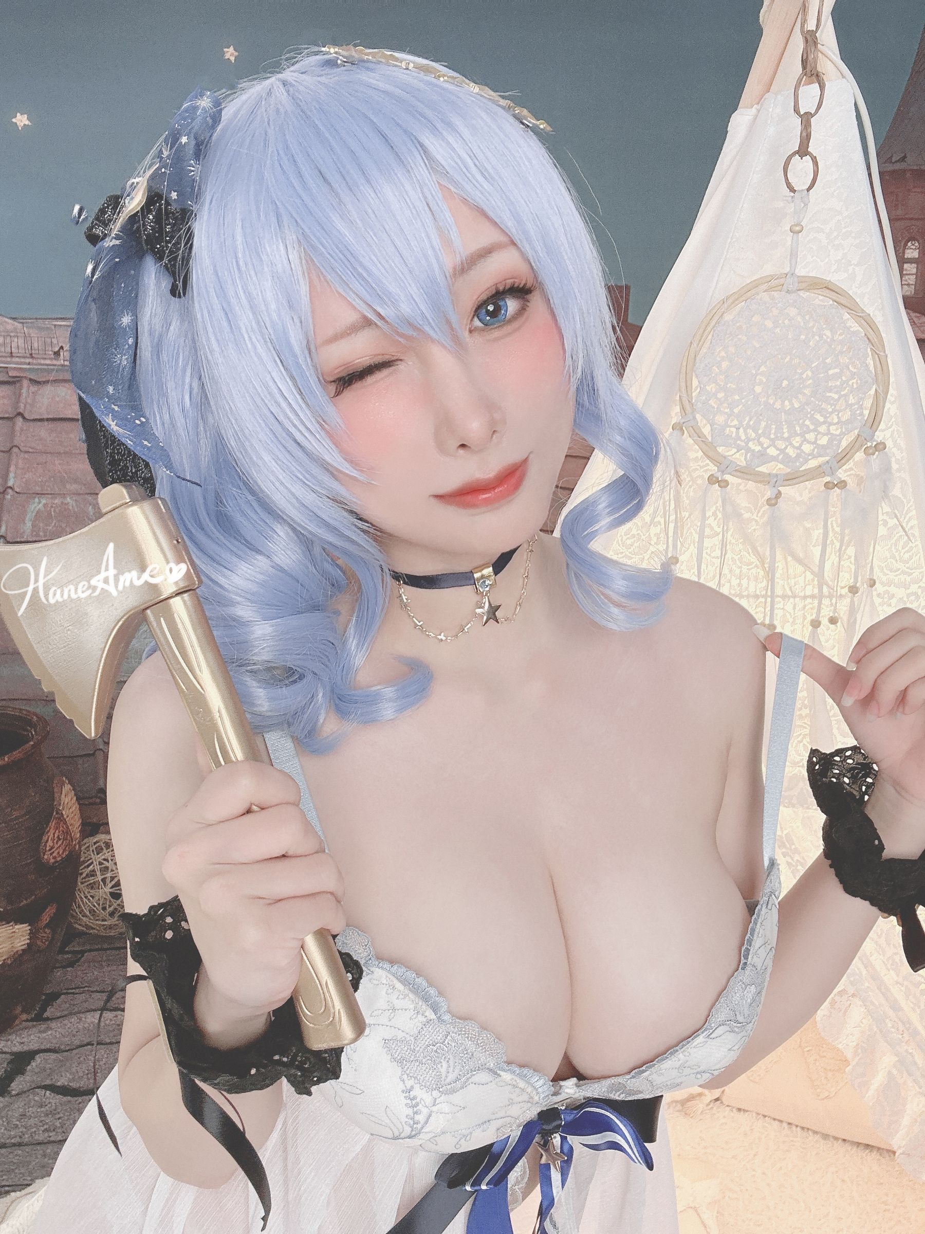 Hane Ame 雨波写真 – Hololive Suise 星街彗星 Cosplay-第4张
