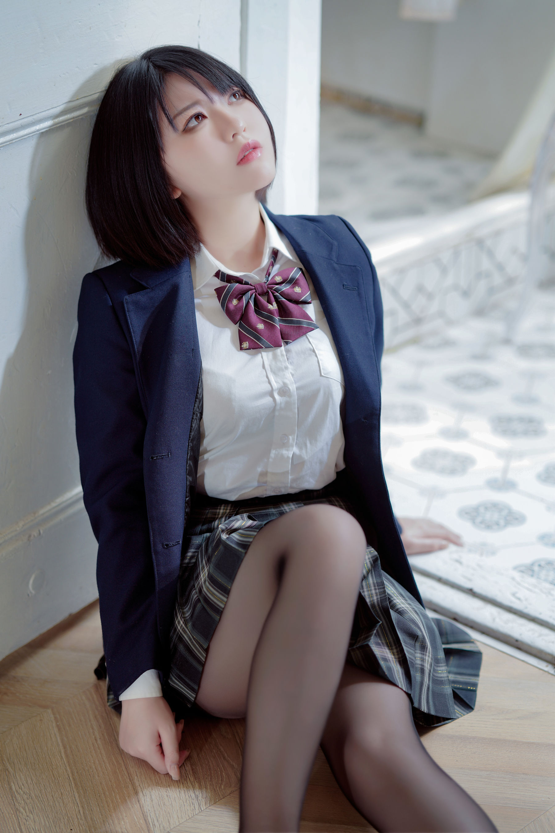 半半子 – 彼女の制服姿が好き Cosplay-第7张