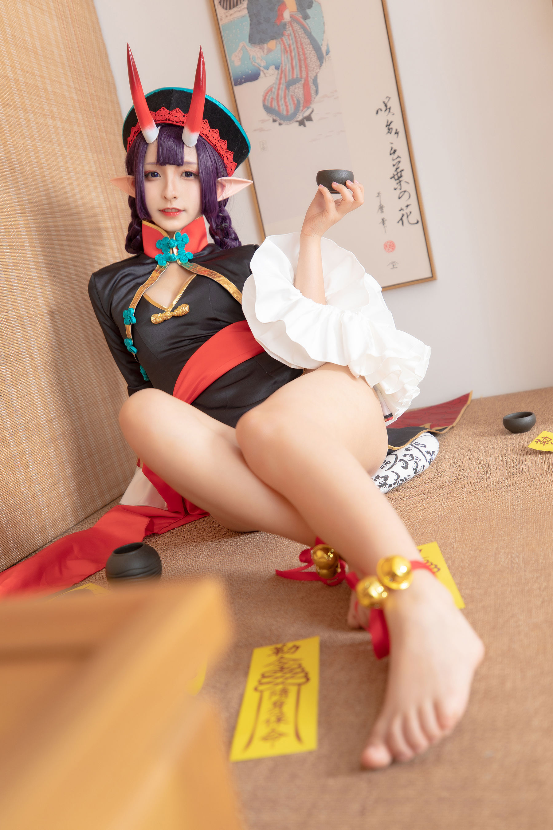 萝莉神楽板真冬之果実の酒気-酒吞cos Cosplay-第3张