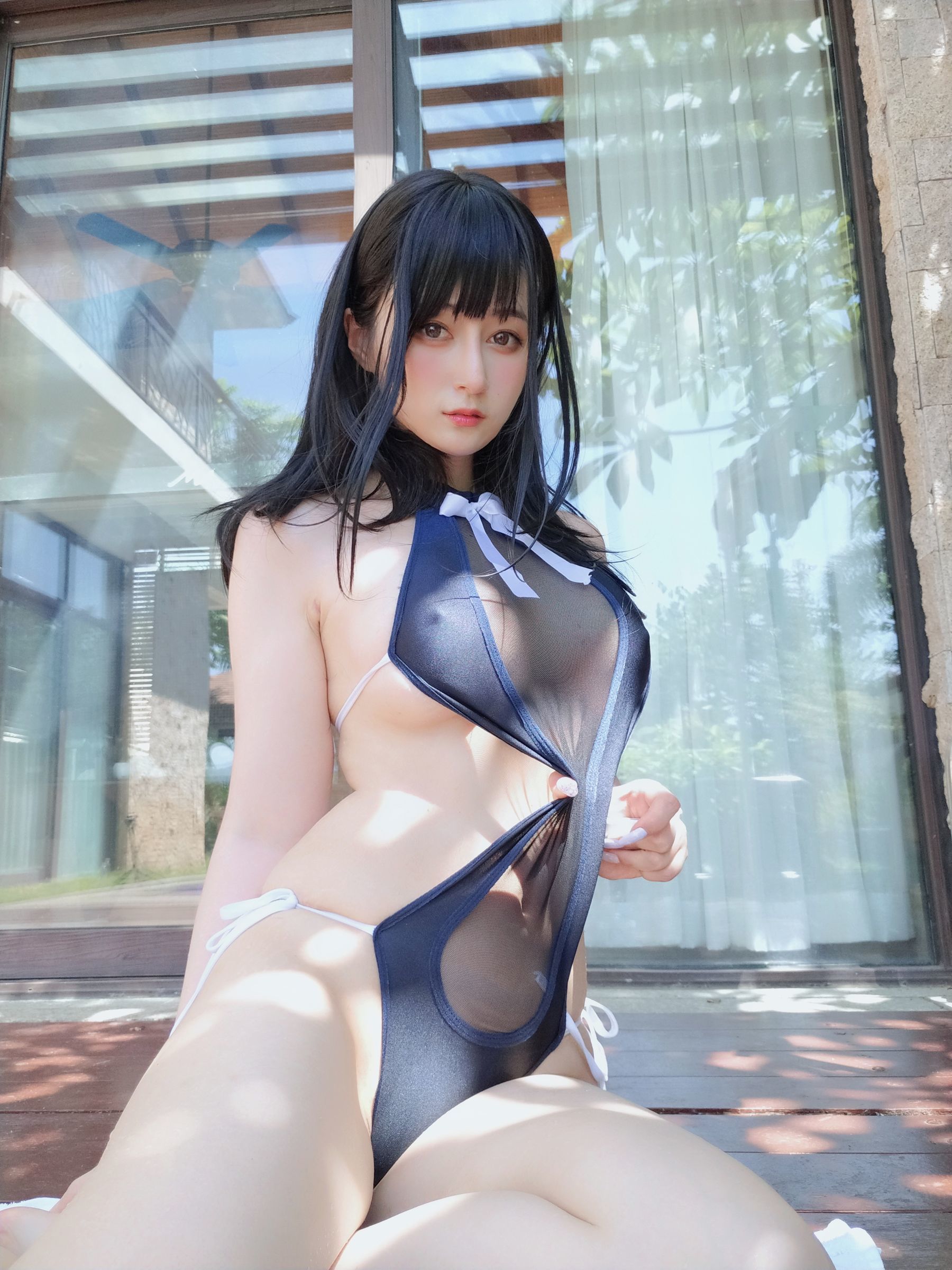 Coser小姐姐白银 – 镂空泳衣 Cosplay-第19张