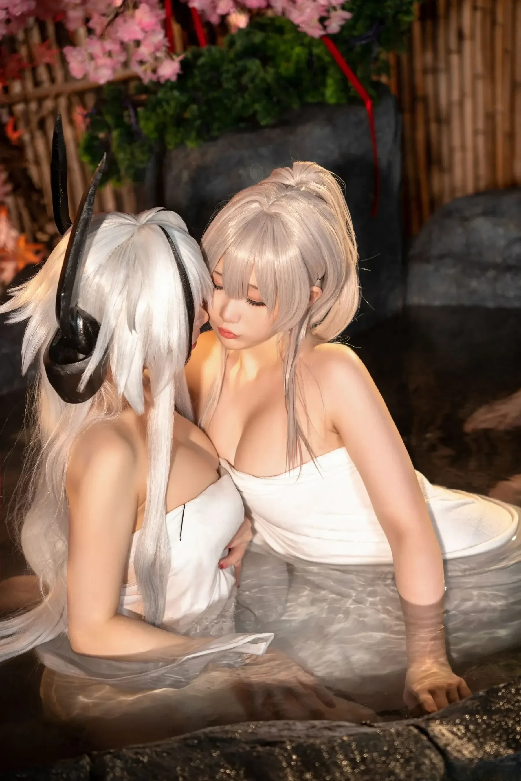 九言小瑶幺幺喜茶苍苍子 – 碧蓝 温泉之旅 Cosplay-第24张