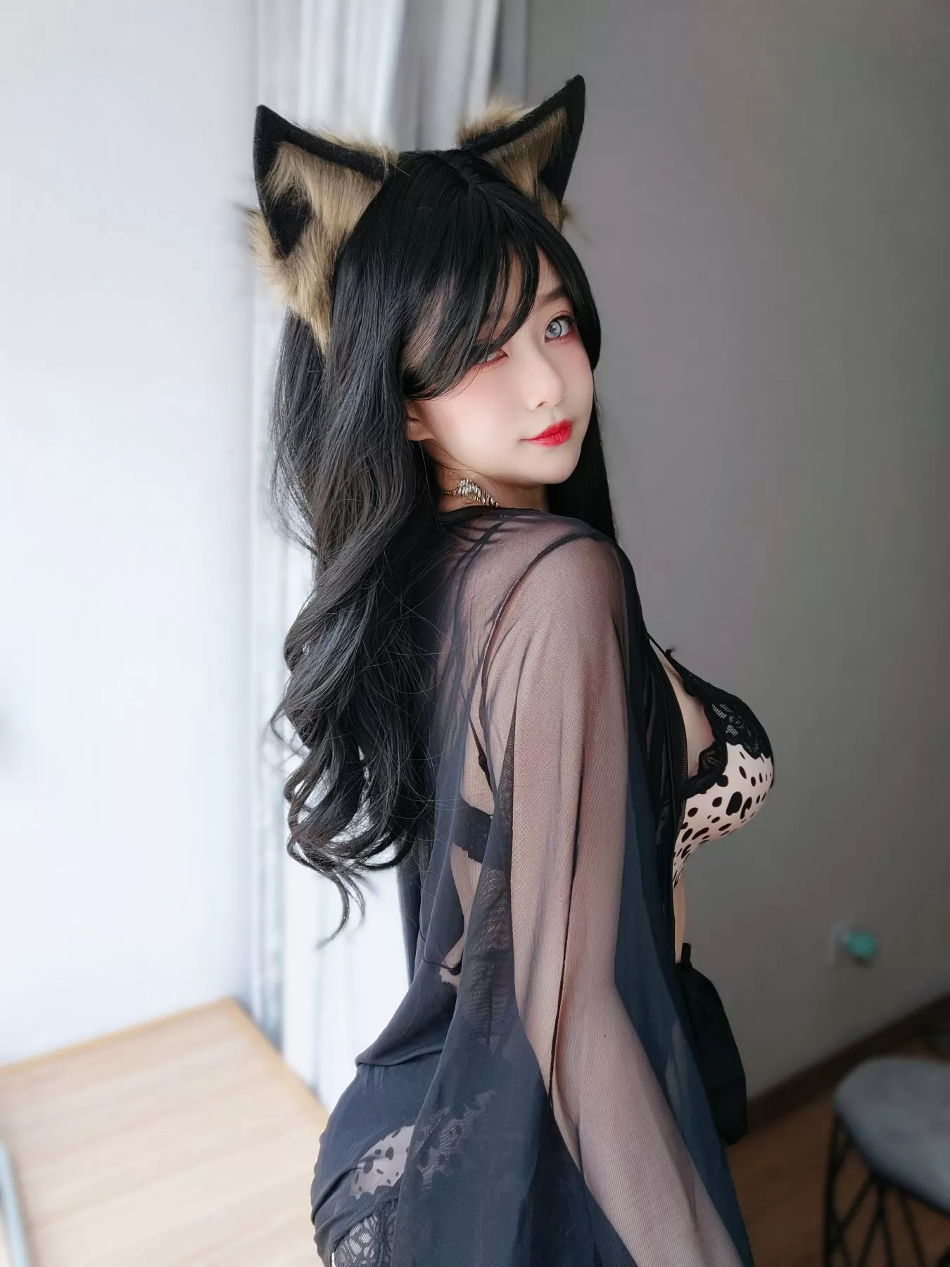 女主K – 豹纹内衣 Cosplay-第18张