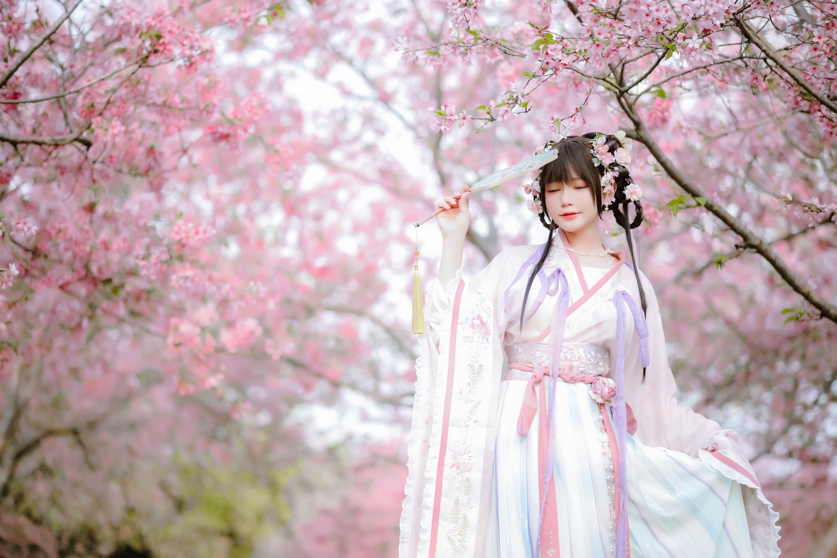 萌妹子Nyako喵子 – 樱花汉服 花神祈愿 Cosplay-第37张