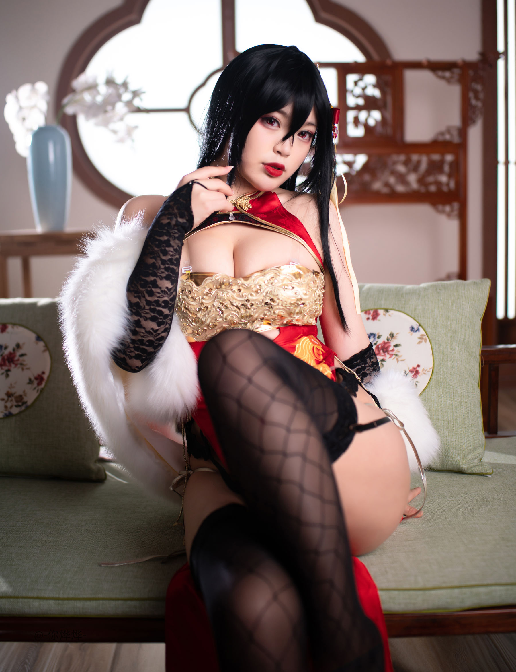 萌系小姐姐-白烨- 大凤旗袍 Cosplay-第28张