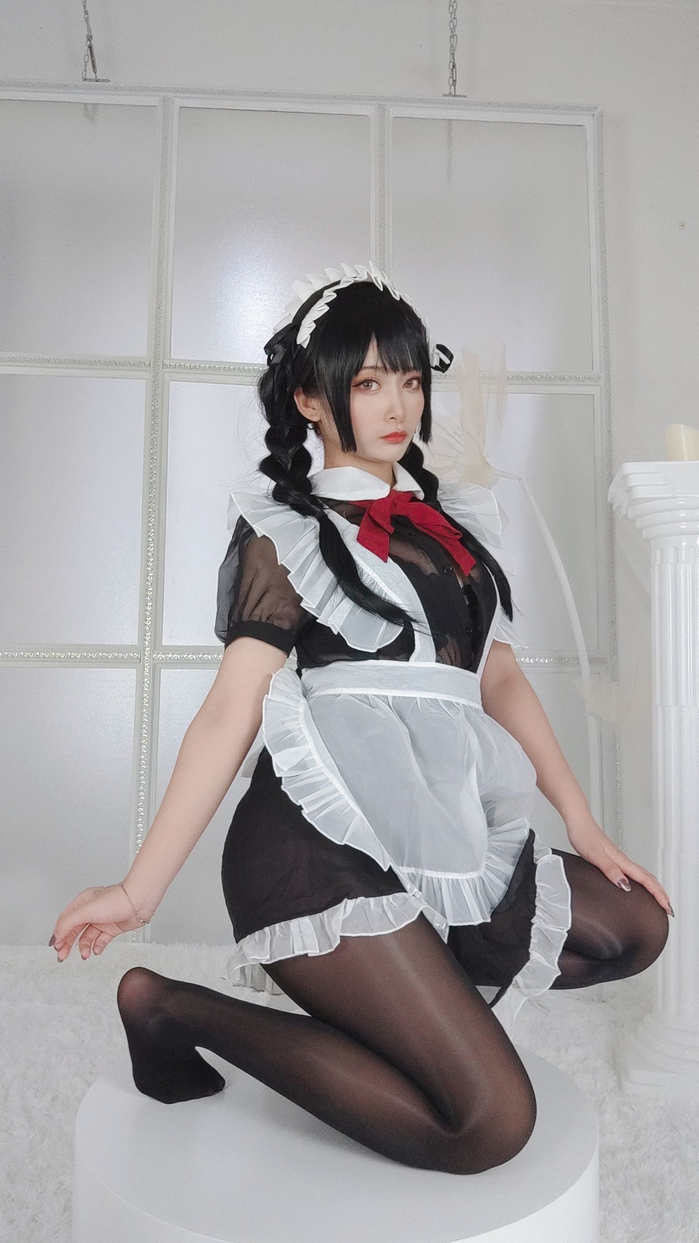 动漫博主洛璃LoLiSAMA – 黑丝女仆 Cosplay-第28张