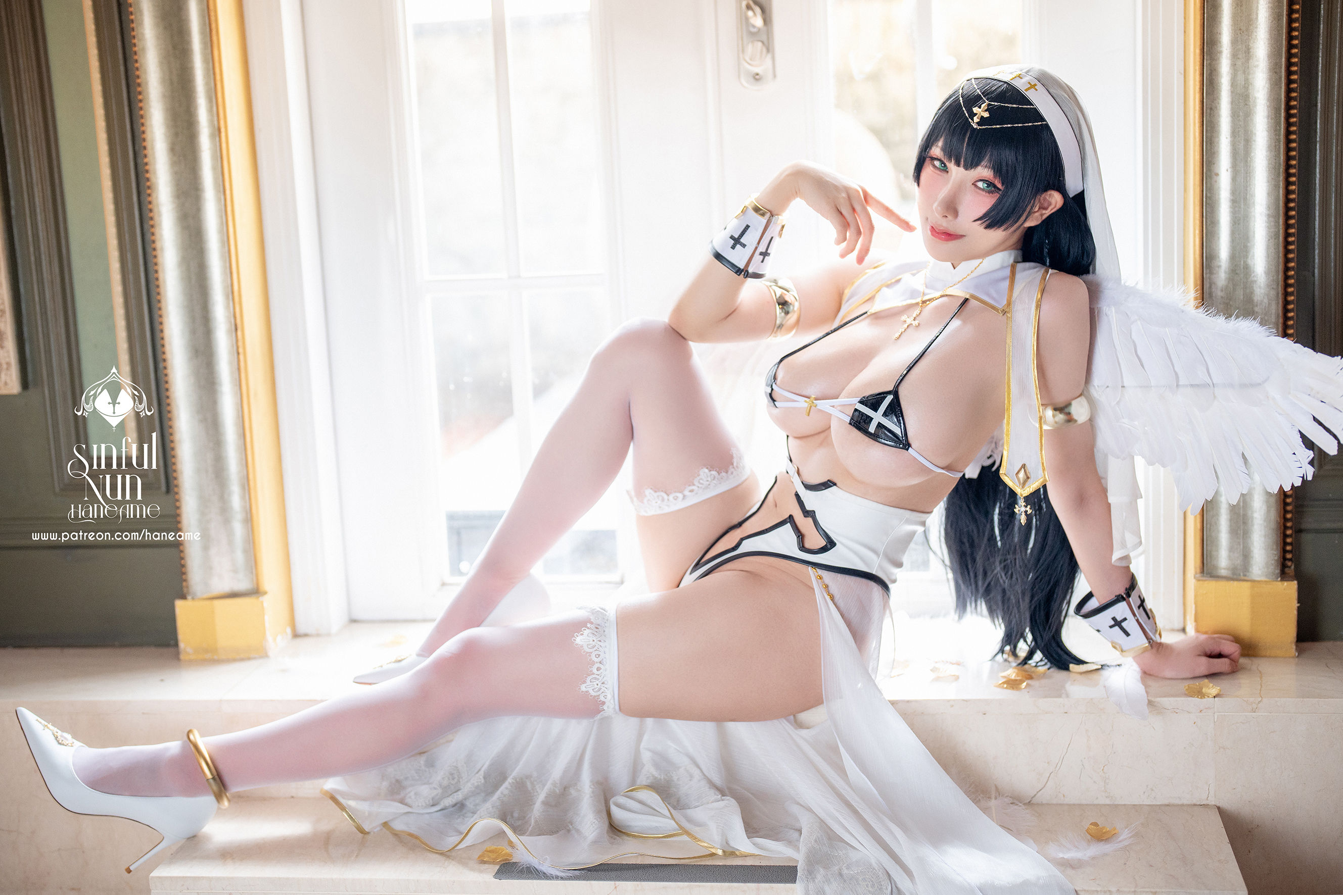 Hane Ame 雨波写真 – 罪恶修女 Angel Cosplay-第18张