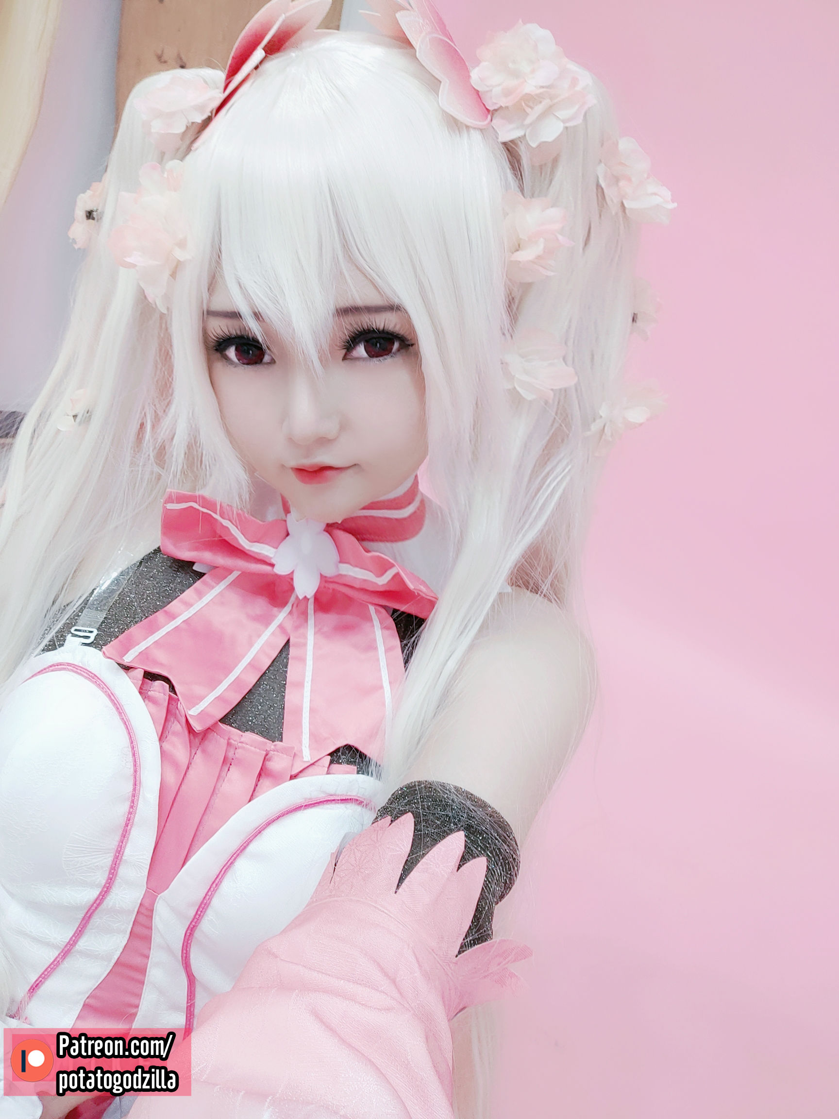 Coser小姐姐Potato Godzilla – Sakura Miku Cosplay-第34张