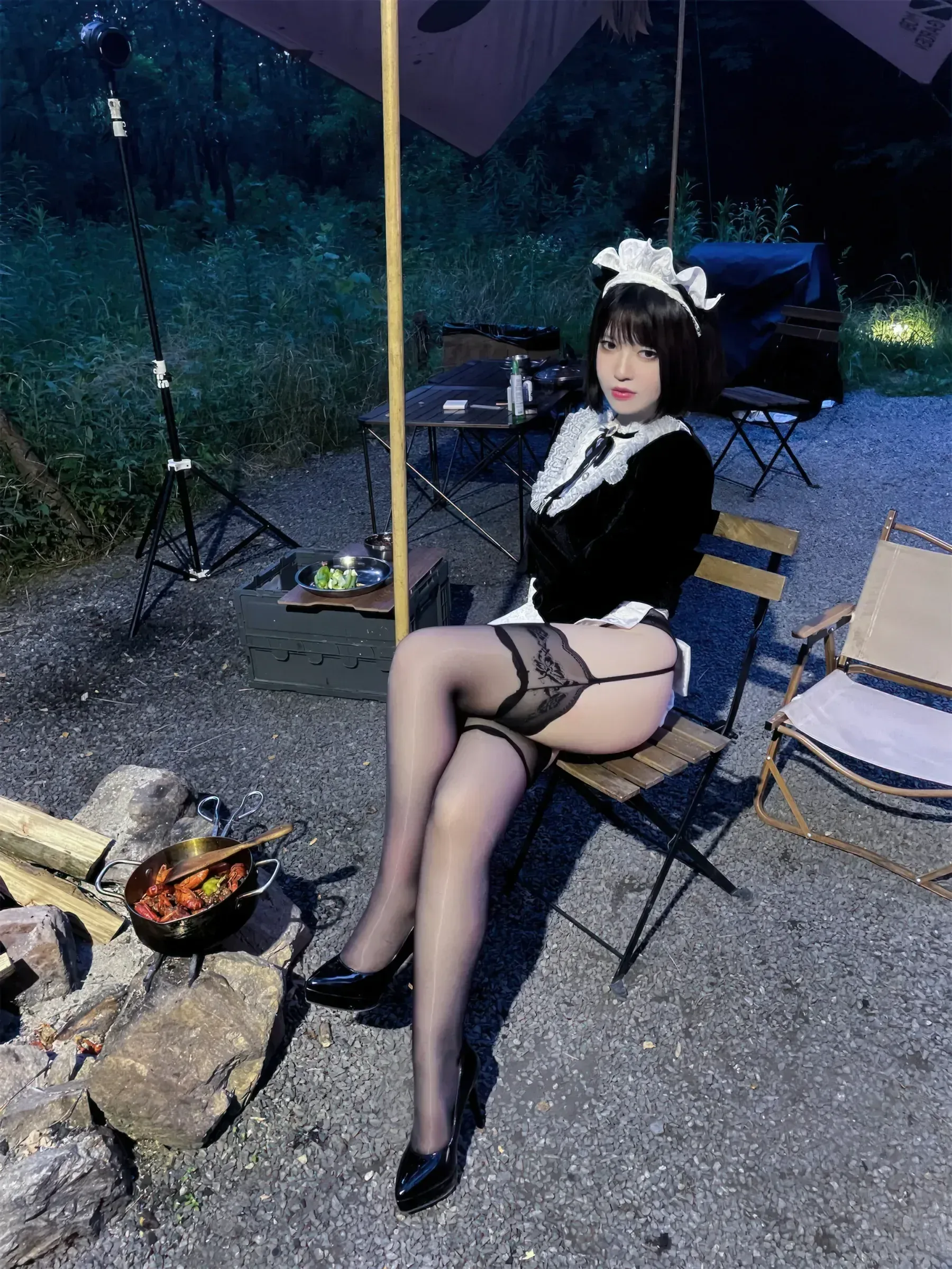 半半子面饼仙儿 – メイド姉妹 Cosplay-第62张