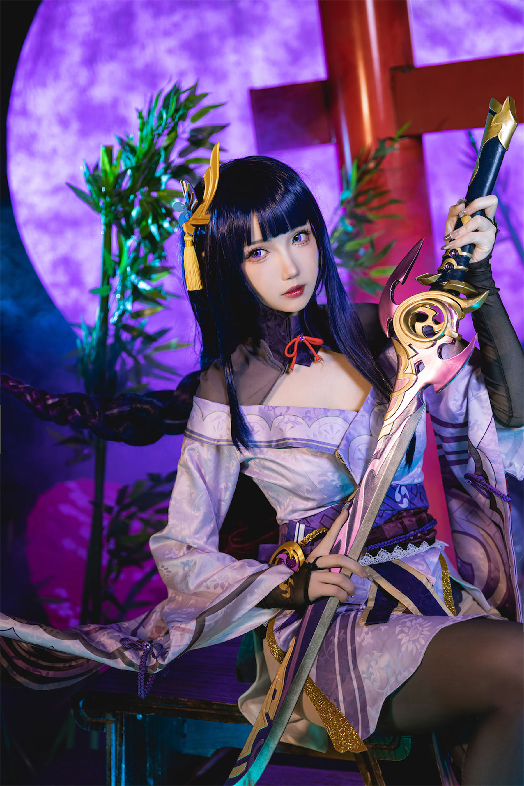 动漫博主雪晴Astra – 雷电将军 Cosplay-第1张