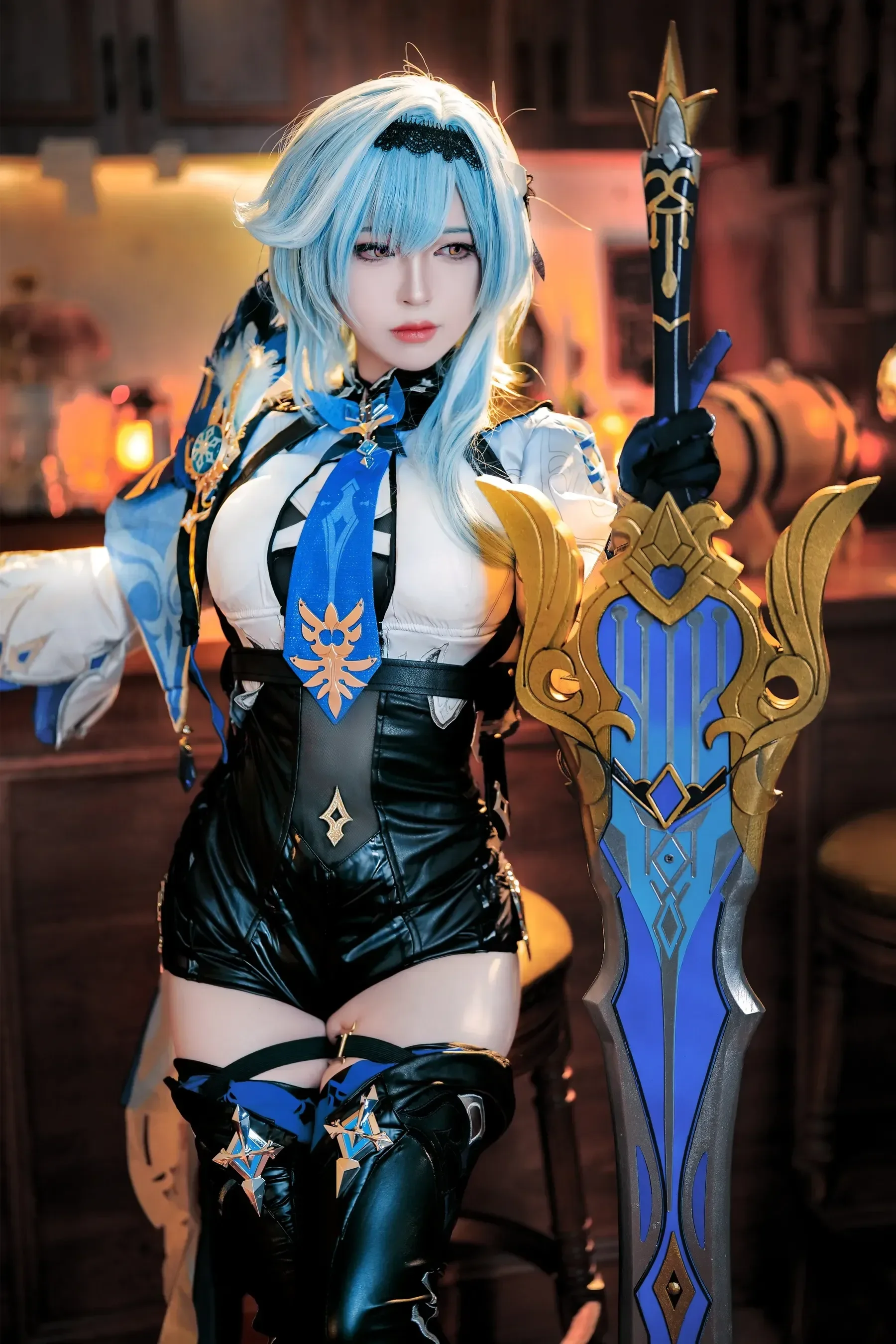 半半子 – 原神优菈 Cosplay-第47张