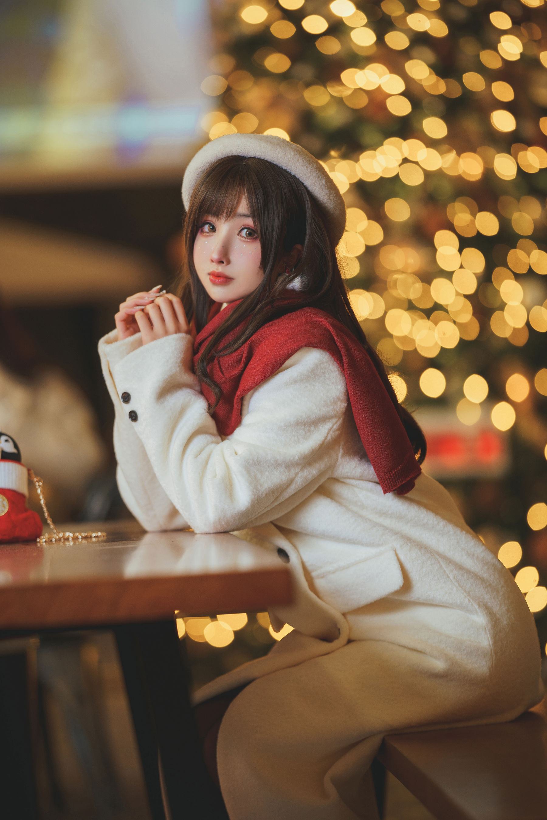 COS福利rioko凉凉子(肉扣热热子) – 圣诞麋鹿套装 Cosplay-第43张