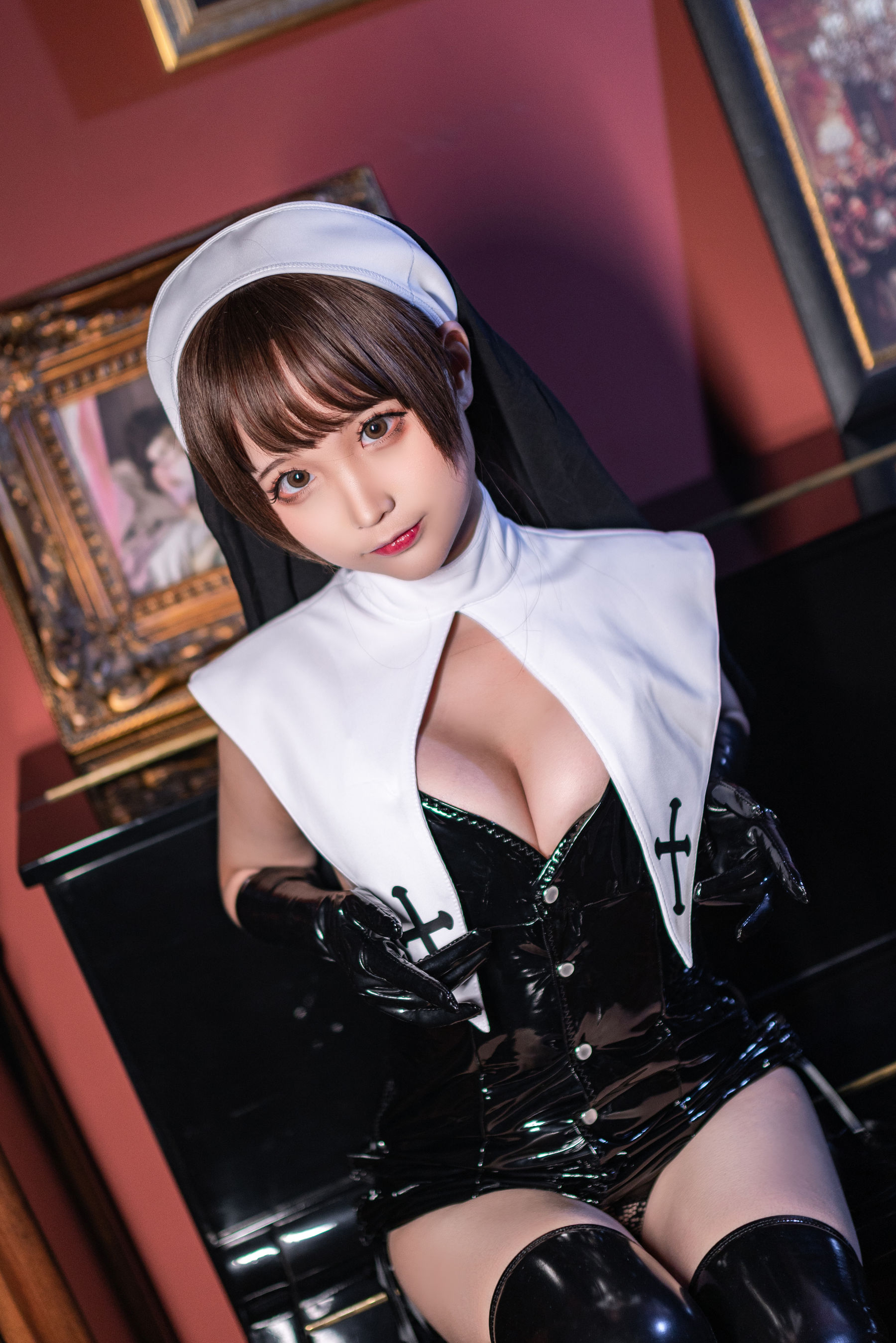 动漫博主蠢沫沫 – 魅–皮修女 Cosplay-第34张