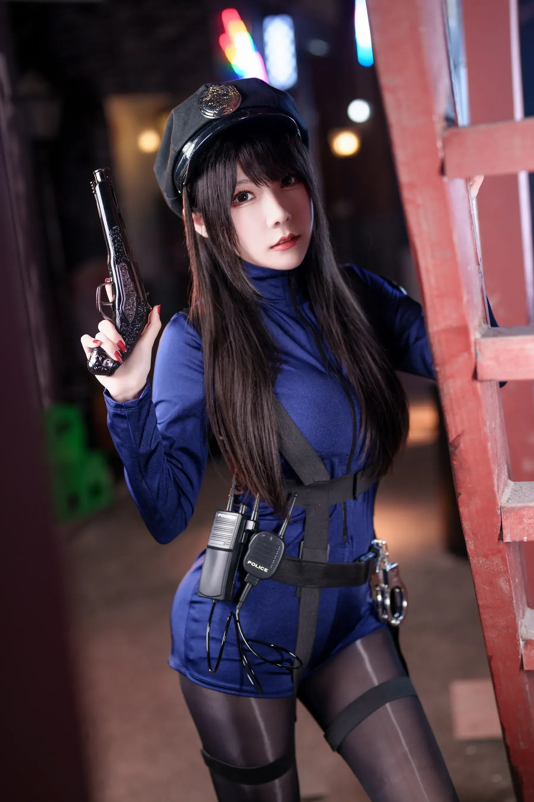 香草喵露露 – 舰长 女警 Cosplay-第37张
