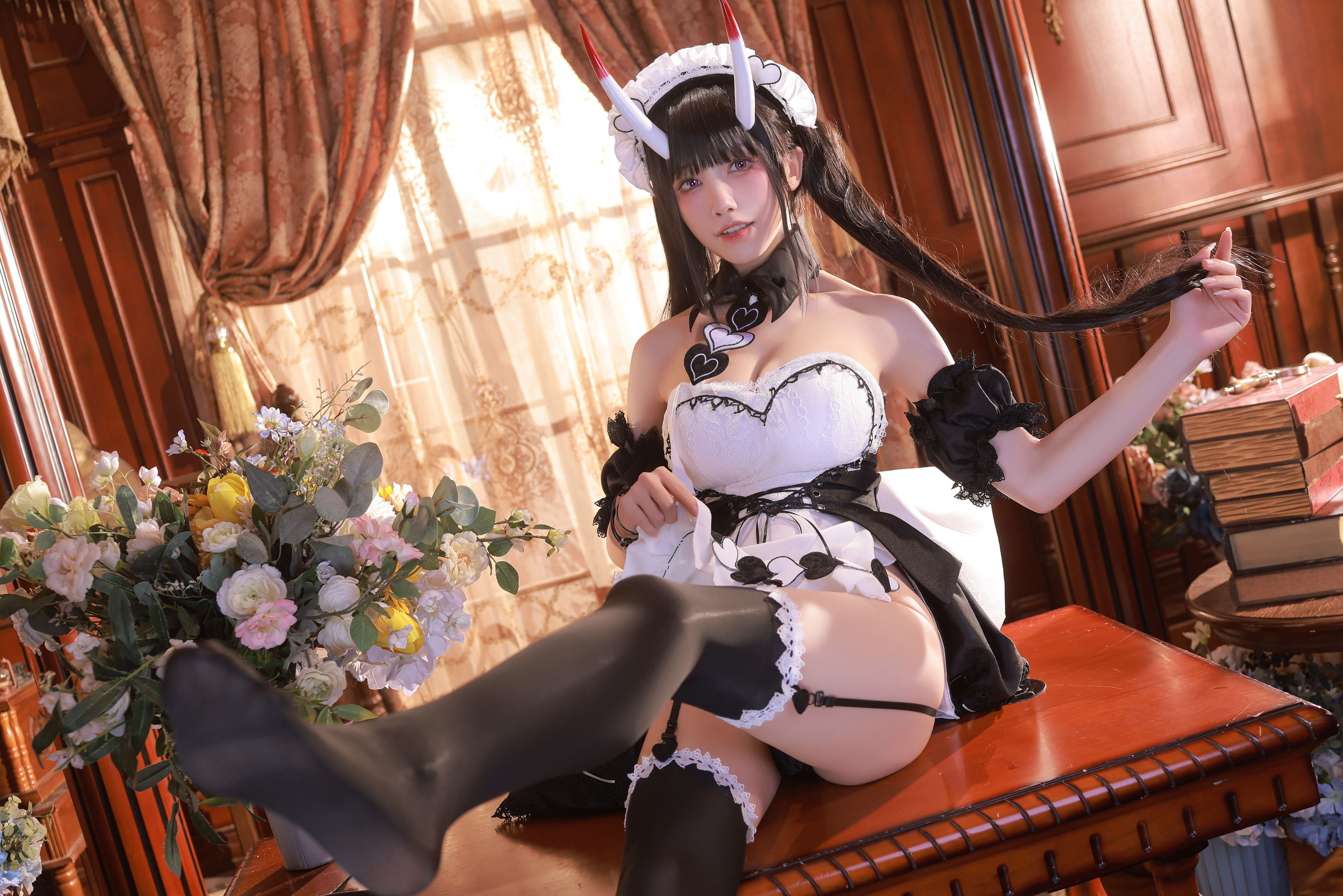 动漫博主水淼aqua – Noshiro maid Cosplay-第6张