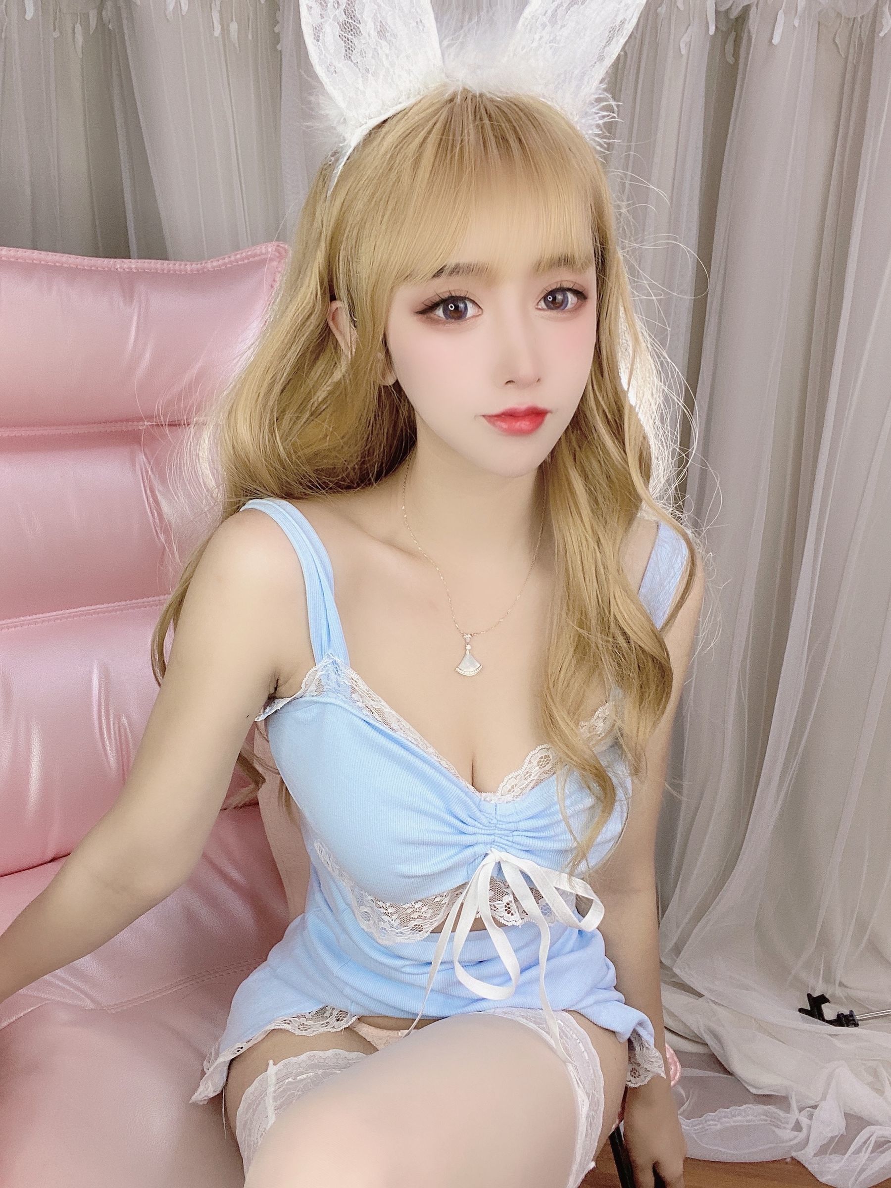 斗鱼米线线sama – 蕾丝连衣裙 Cosplay-第4张