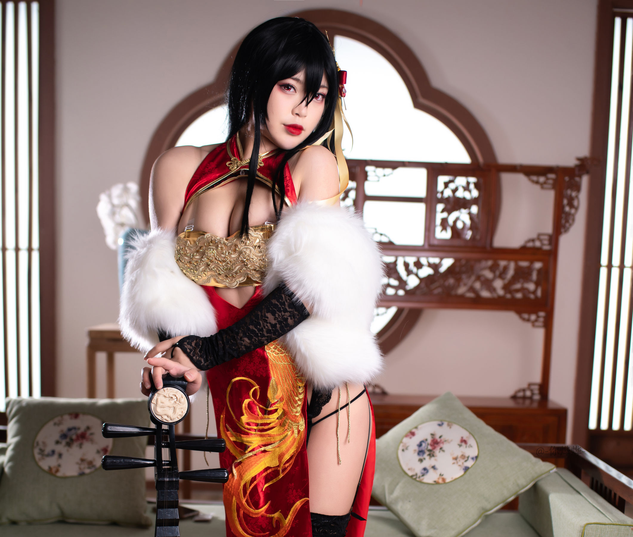 萌系小姐姐-白烨- 大凤旗袍 Cosplay-第40张