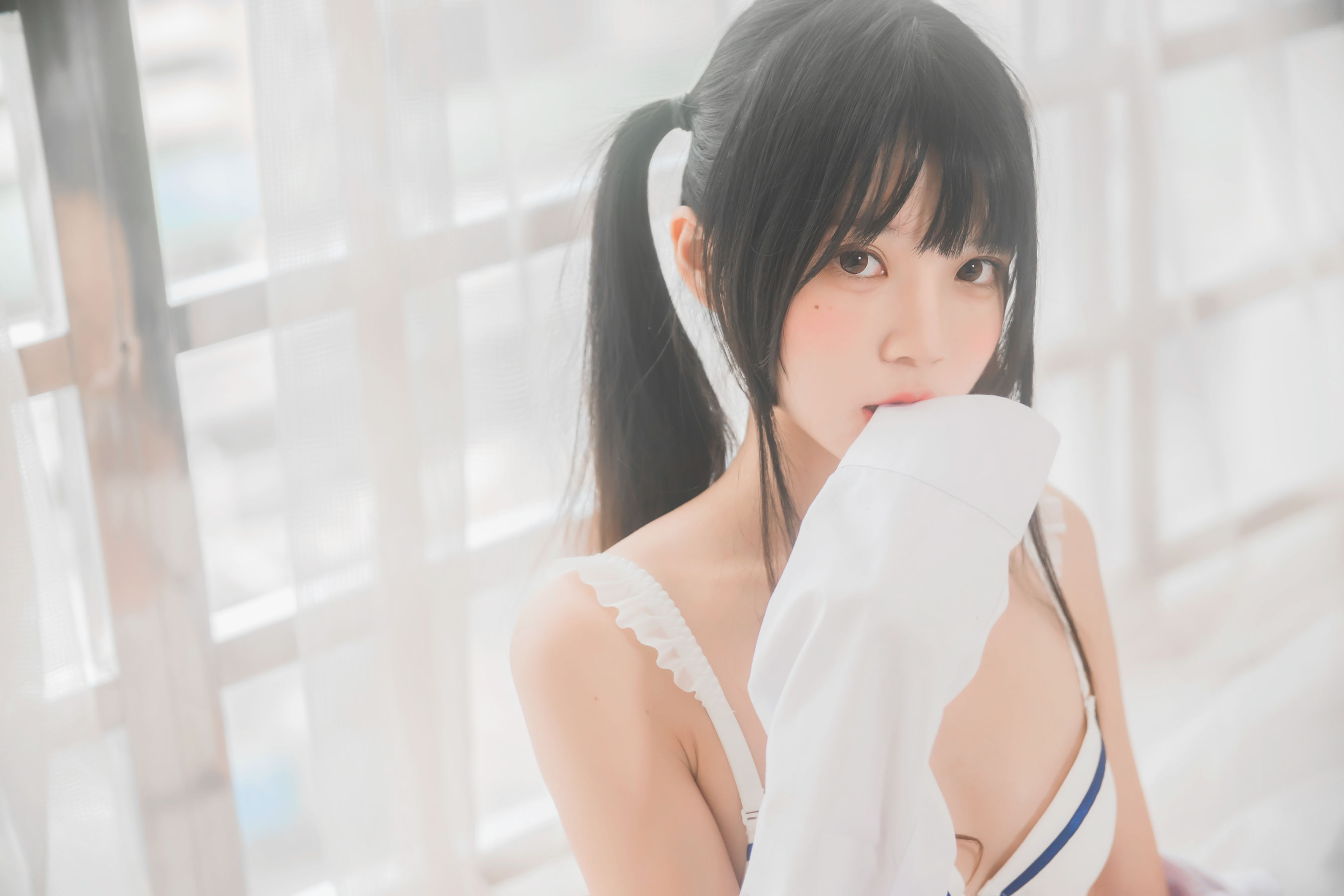 桜桃喵 《白衬衫双马尾》 Cosplay-第24张