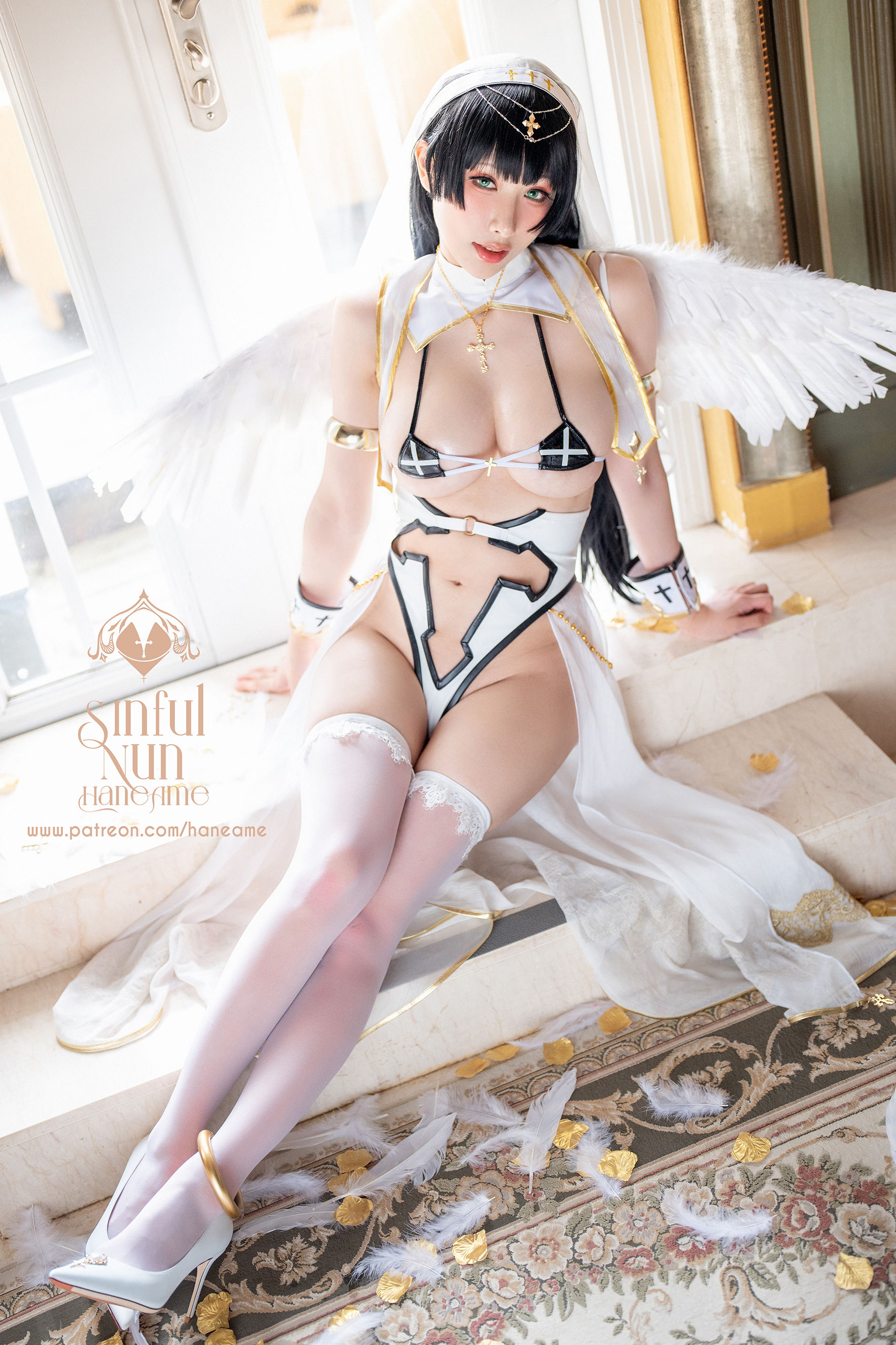 Hane Ame 雨波写真 – 罪恶修女 Angel Cosplay-第19张