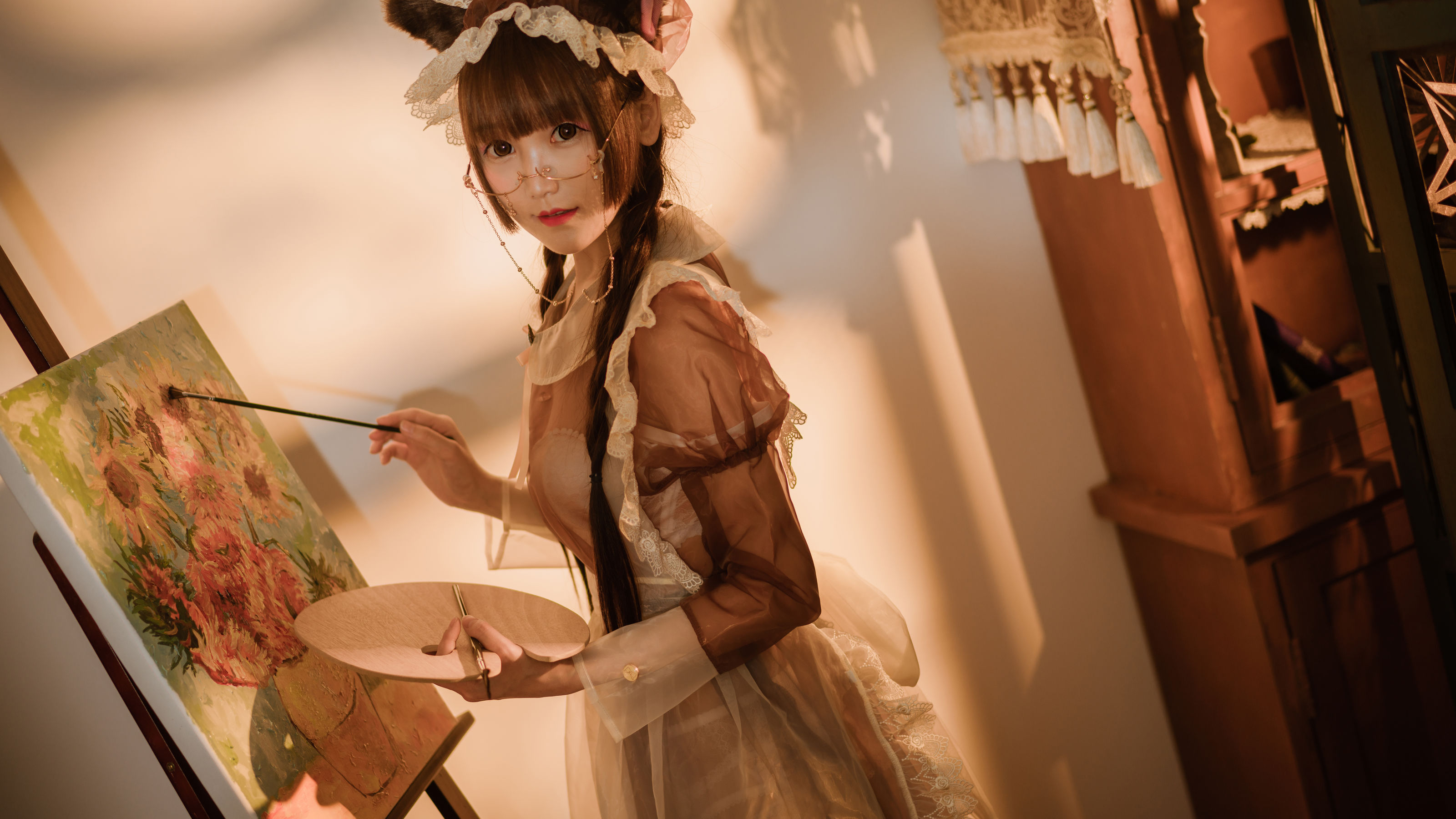 COS少女星野咪兔 透明女仆 Cosplay-第41张