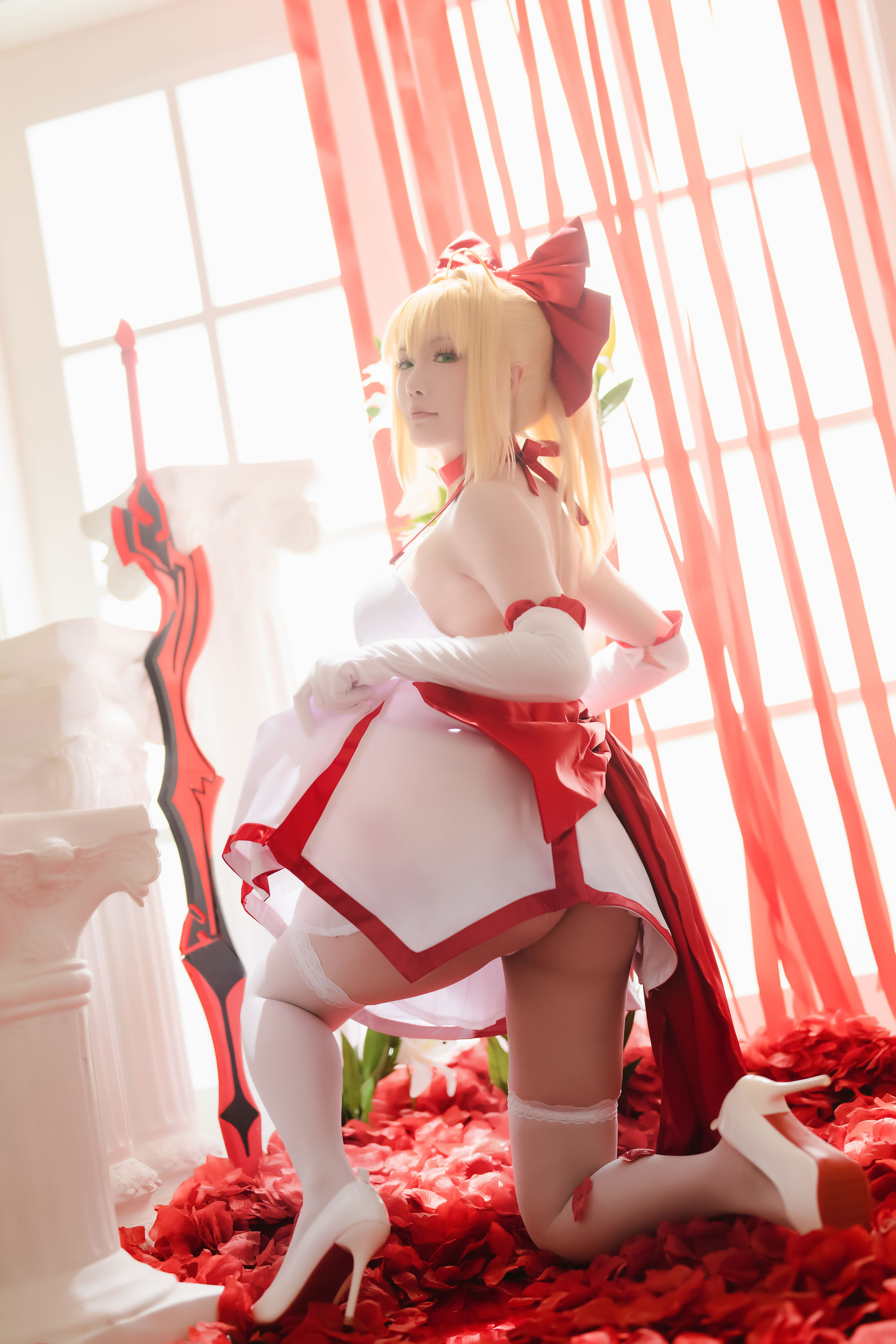 Coser小姐姐星之迟迟 – Fate 尼禄 Cosplay-第16张