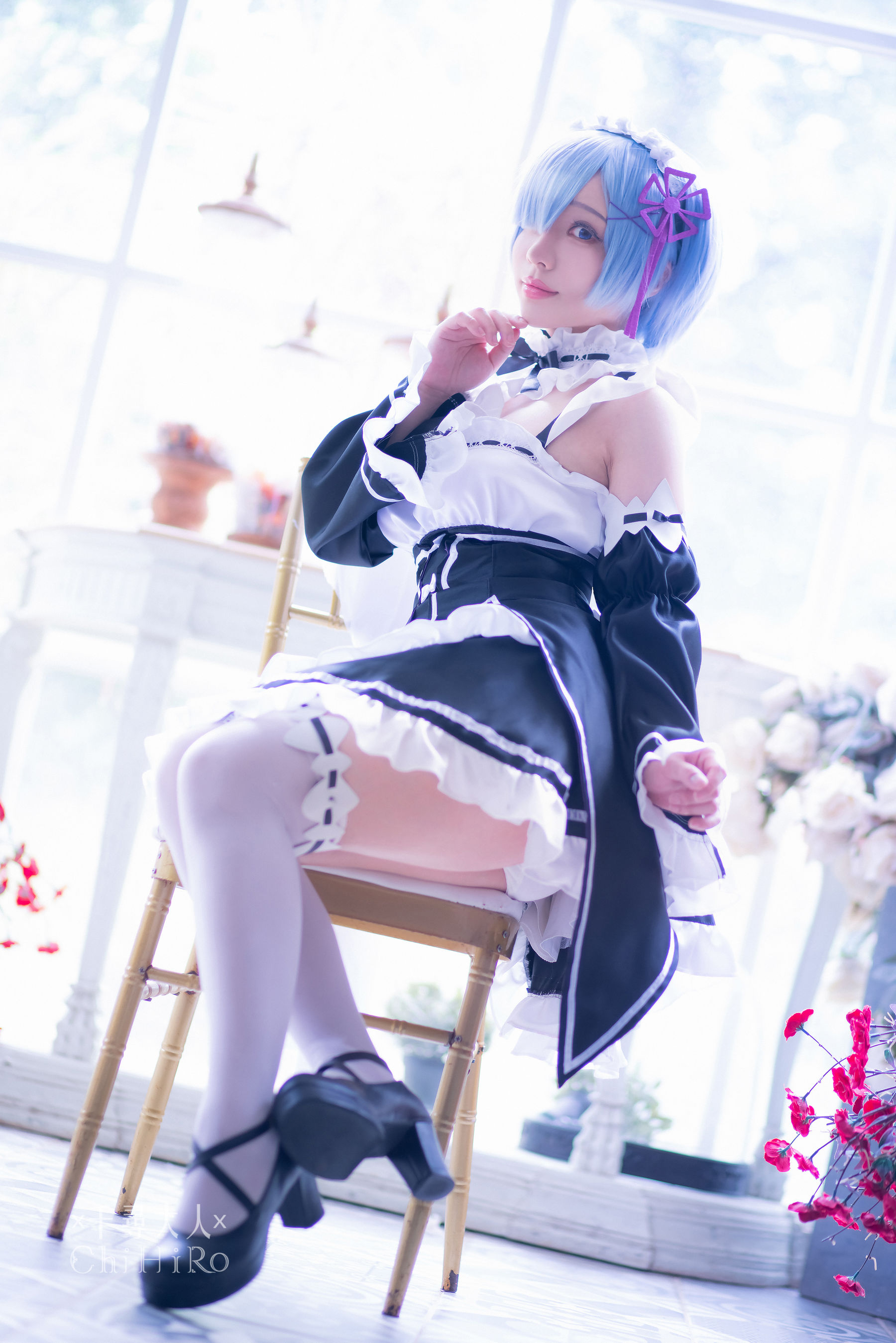 Cos妹子千寻 – 蕾姆Rem Cosplay-第8张