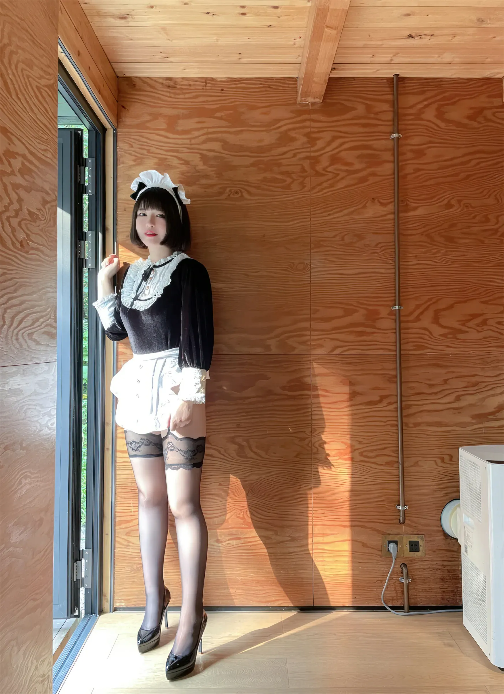半半子面饼仙儿 – メイド姉妹 Cosplay-第45张