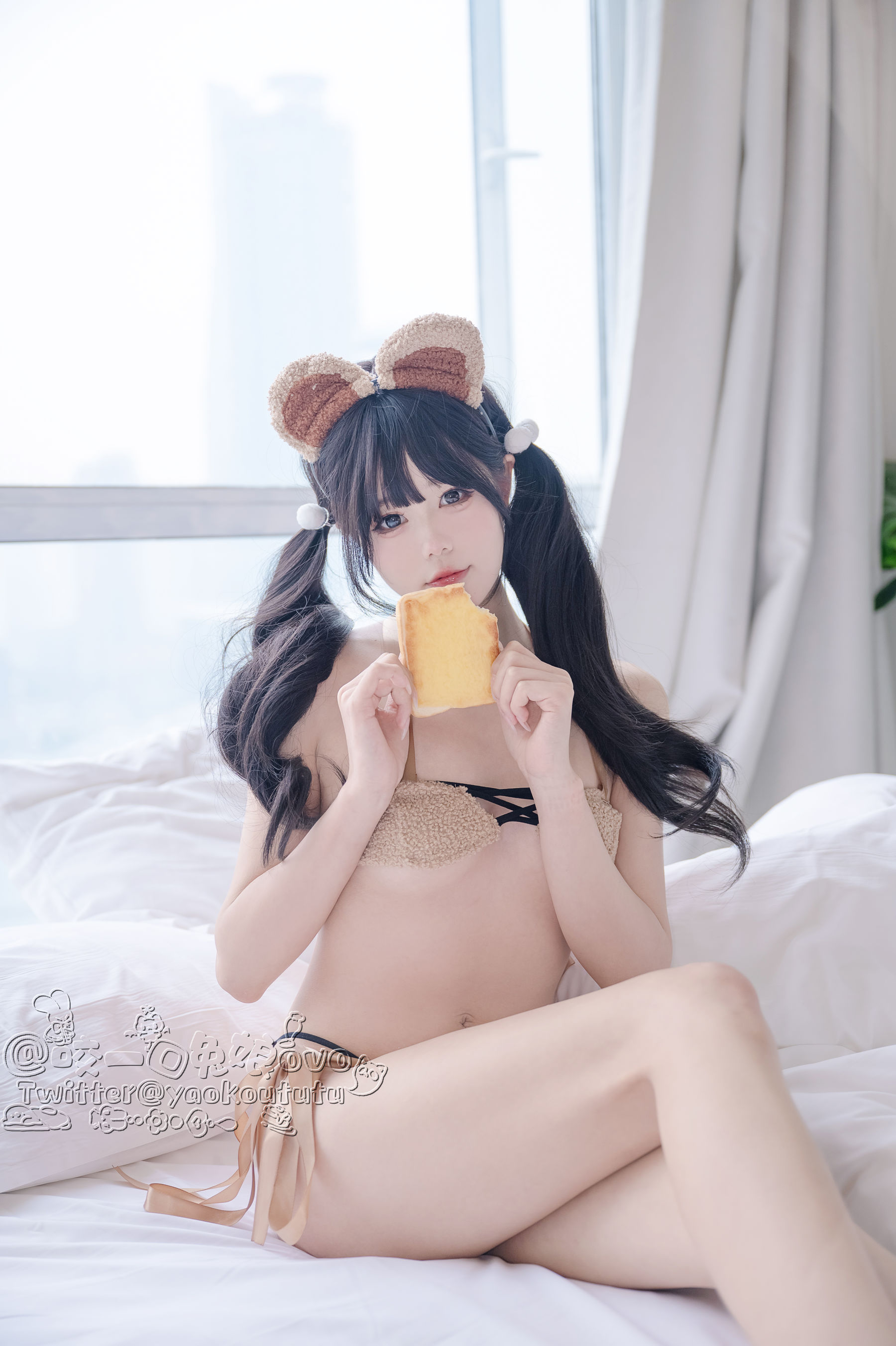 咬一口兔娘 – 小熊睡衣 Cosplay-第6张