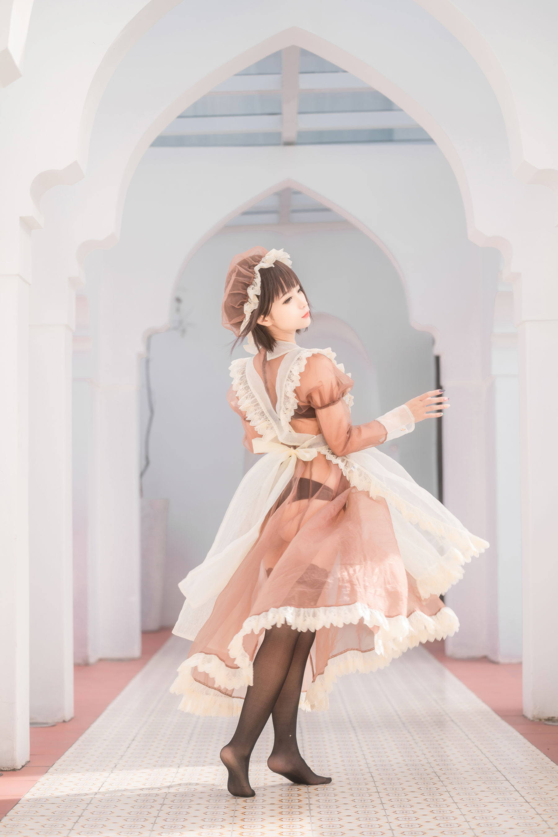动漫博主蠢沫沫 – 纱-室外女仆 Cosplay-第7张