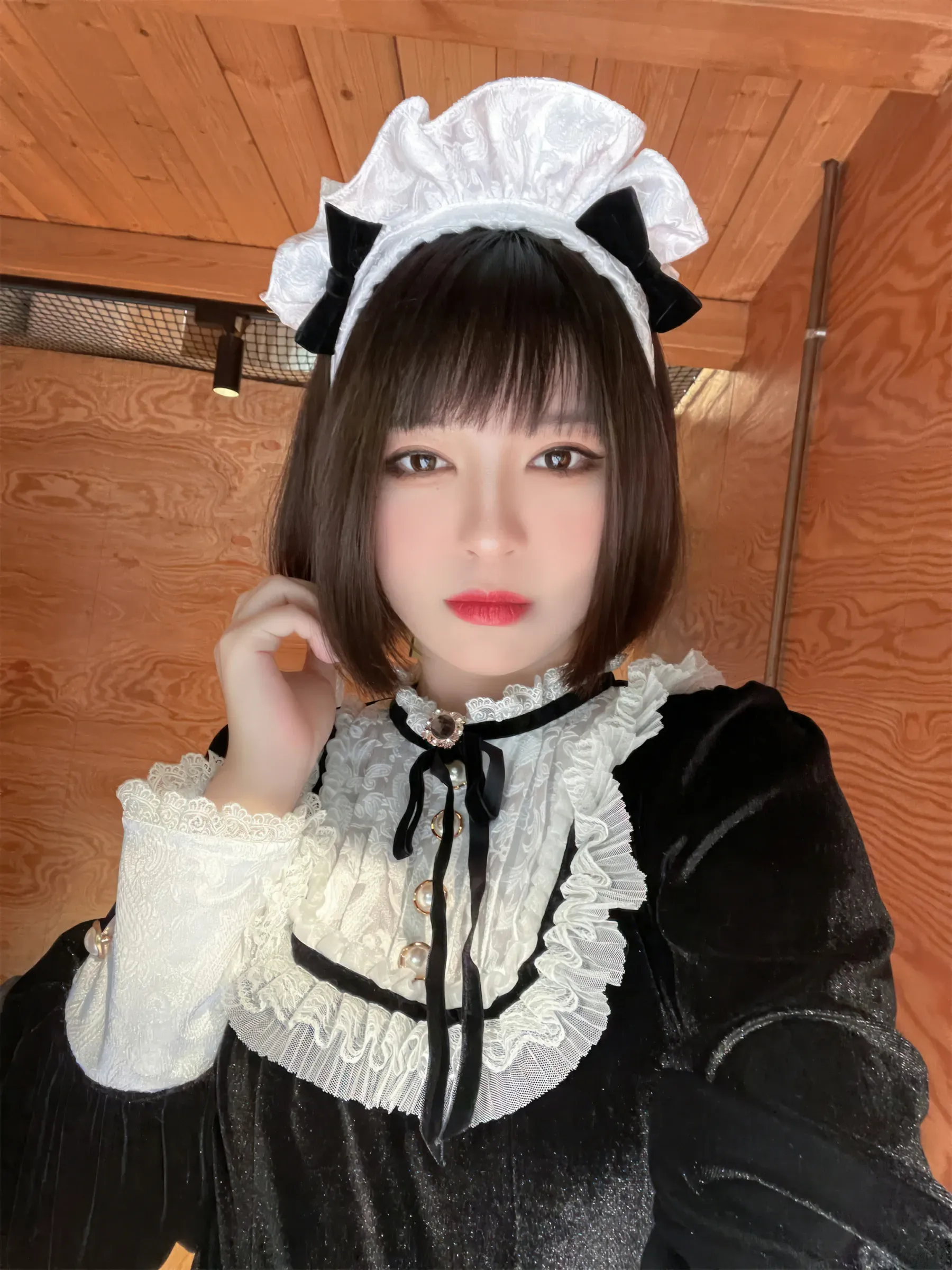 半半子面饼仙儿 – メイド姉妹 Cosplay-第47张