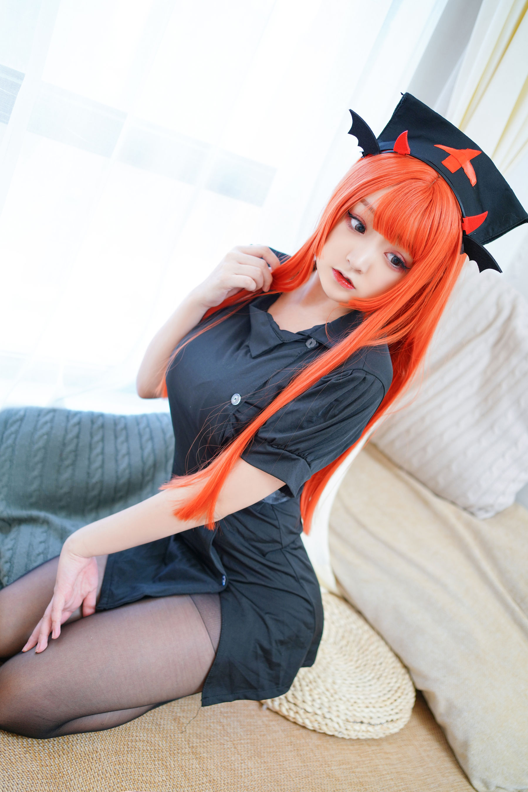 动漫博主恩田直幸 – 橘色黑护士 Cosplay-第2张