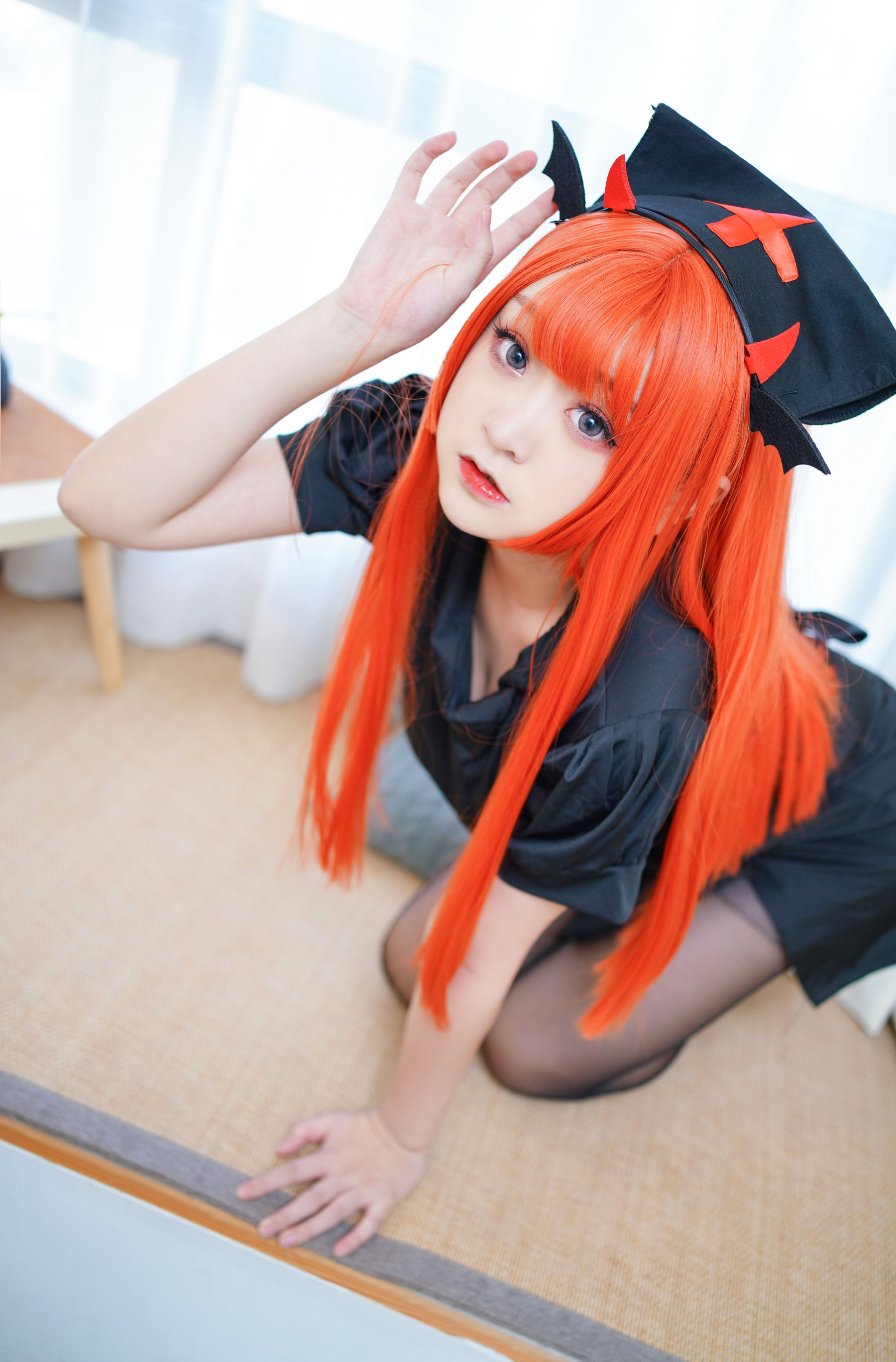 动漫博主恩田直幸 – 橘色黑护士 Cosplay-第40张