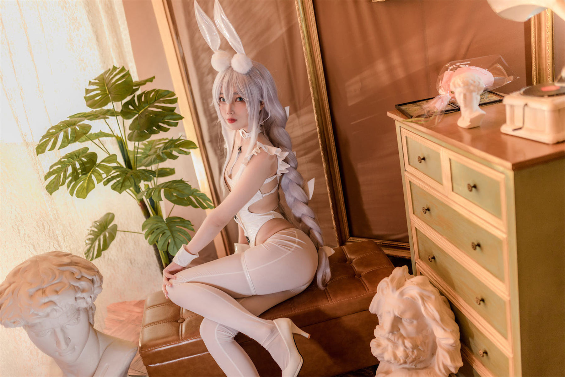 杏仁曲奇 – 碧蓝航线 恶毒白兔 Cosplay-第40张