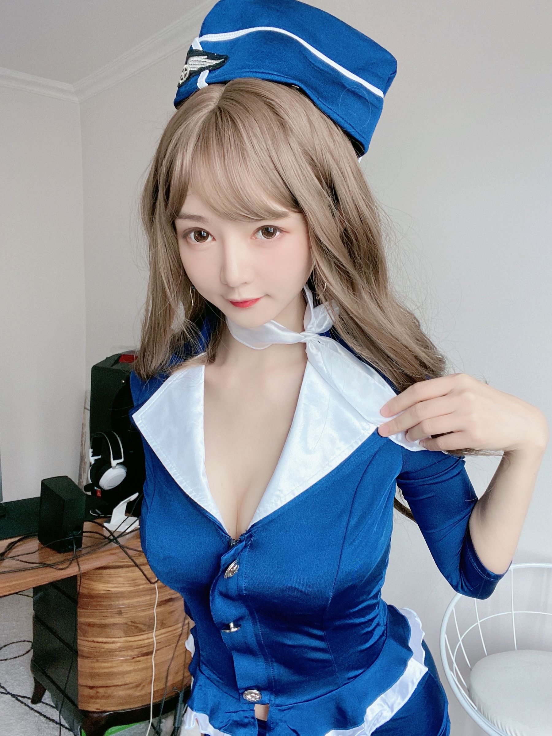 51酱 – 蓝色制服装 Cosplay-第17张