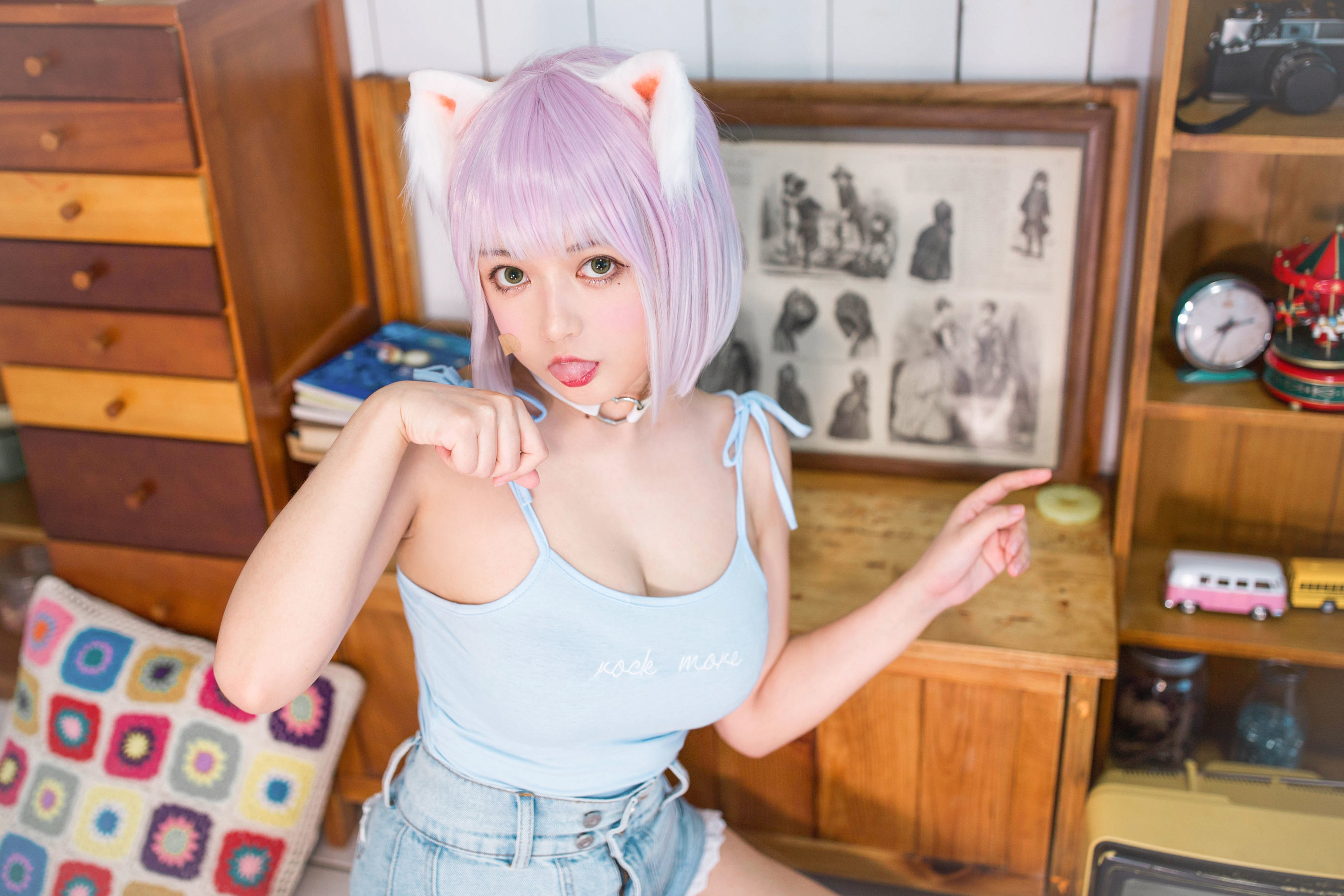 大眼萌妹黑猫猫OvO – 养猫小课堂 Cosplay-第33张