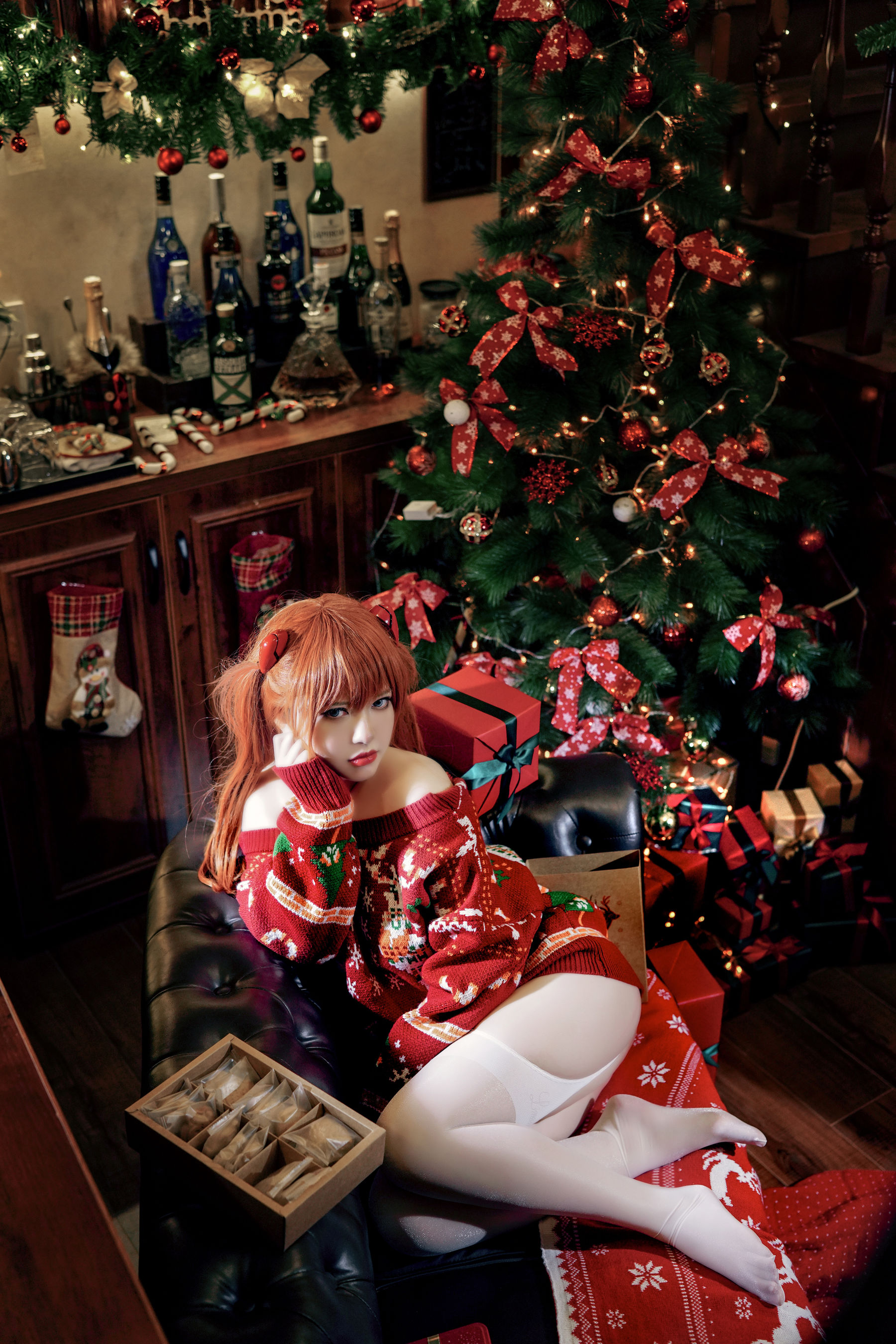 半半子 – 式波・ASUKA Christmas Cosplay-第13张
